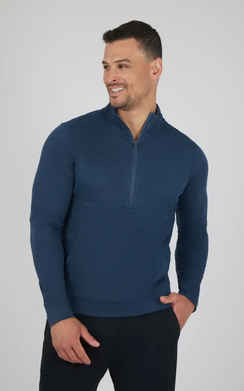 Mens Softlite Everyday Half Zip Top - Our Ocean Core Story made by 90 Degree By Reflex