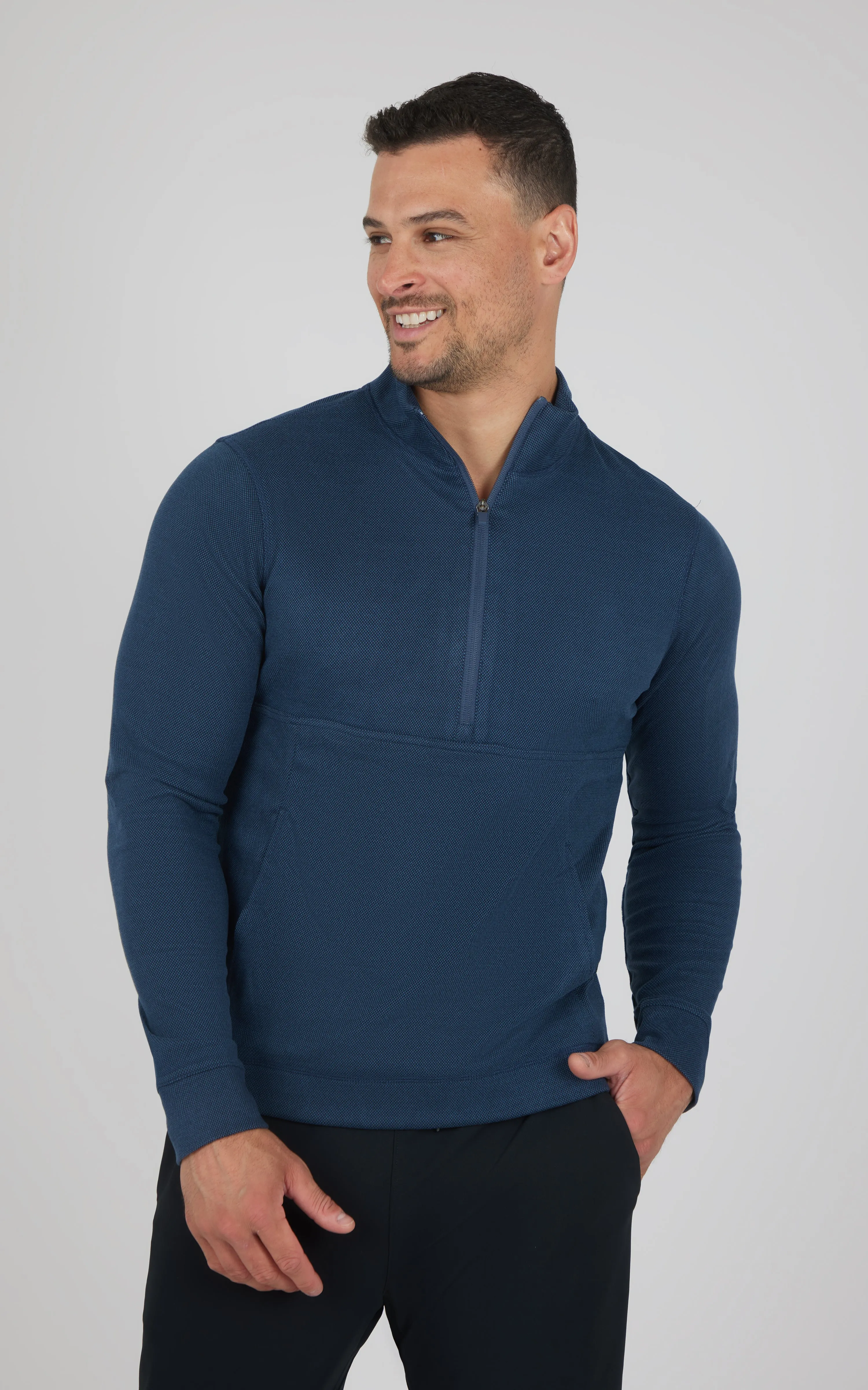 Mens Softlite Everyday Half Zip Top - Our Ocean Core Story sold by 90 Degree By Reflex