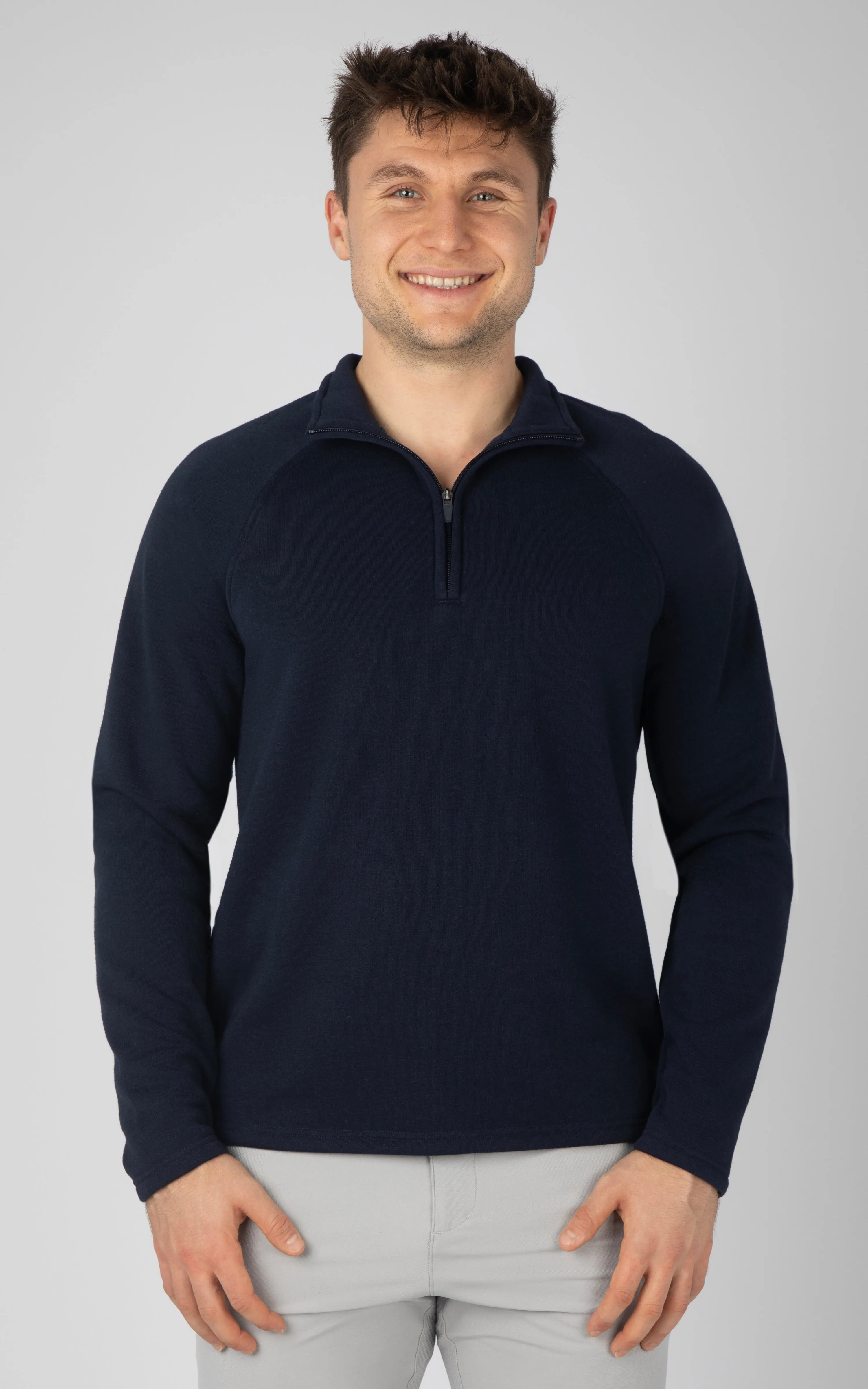 Mens Lightweight Comfytek Half Zip Top - Our Ocean Core Story sold by 90 Degree By Reflex