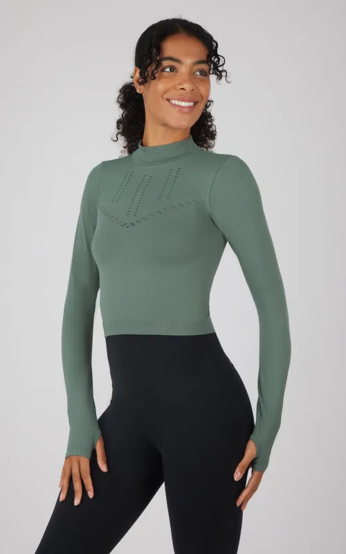 Seamless Long Sleeve Top - Our Earthy Story sold by 90 Degree By Reflex