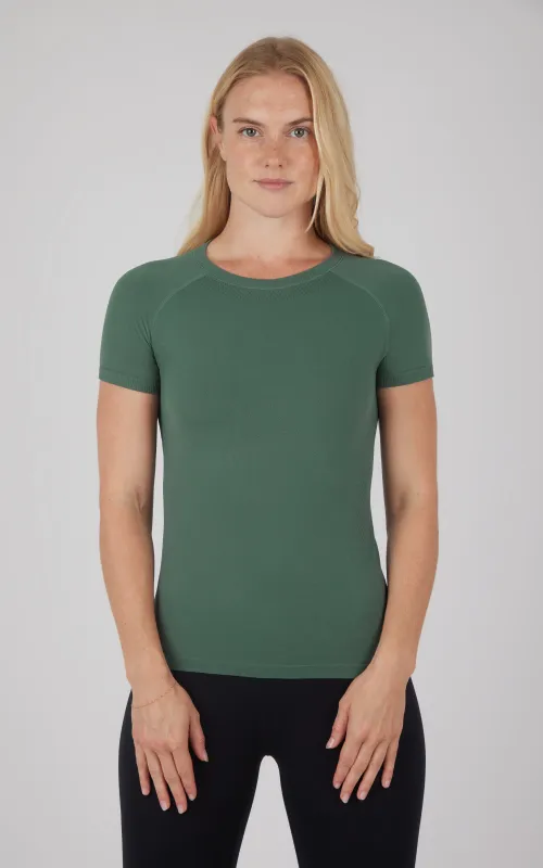 Seamless Active Short Sleeve Top - Our Earthy Story sold by 90 Degree By Reflex