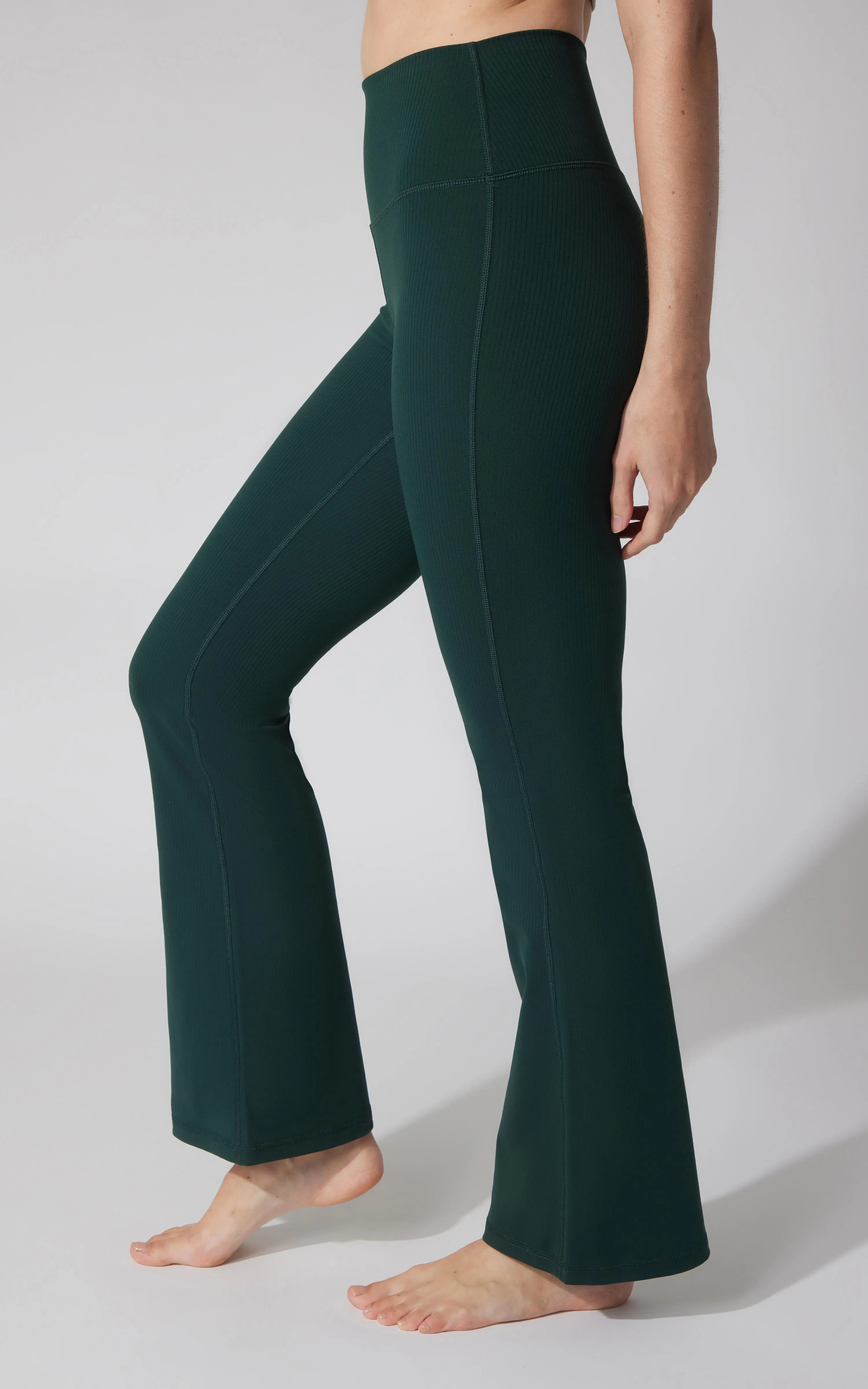Felix Ribbed Elastic Free Waist 7/8 Flare Leg Pant - Our Earthy Story sold by 90 Degree By Reflex product image thumbnail 2