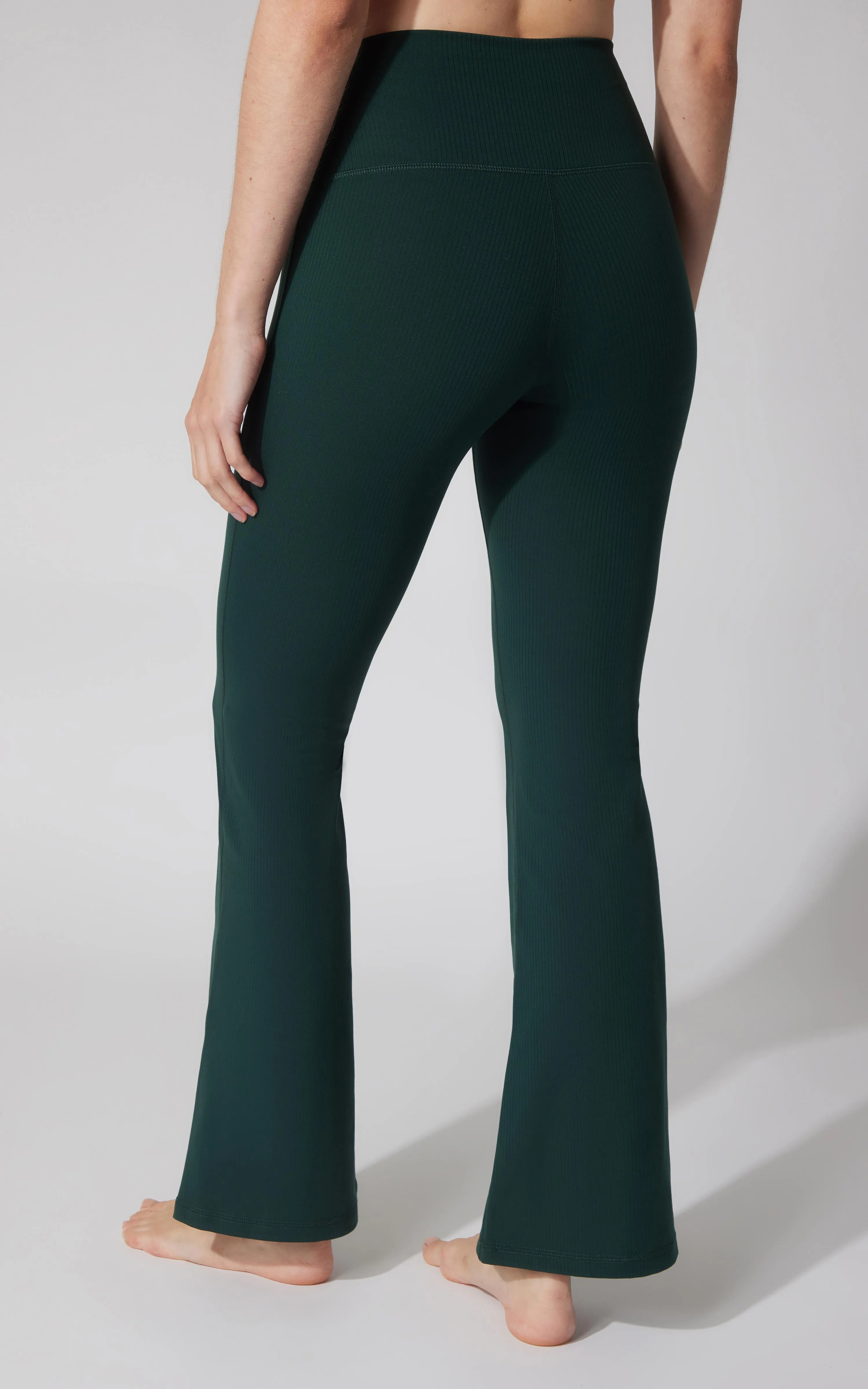 Felix Ribbed Elastic Free Waist 7/8 Flare Leg Pant - Our Earthy Story sold by 90 Degree By Reflex product image thumbnail 4