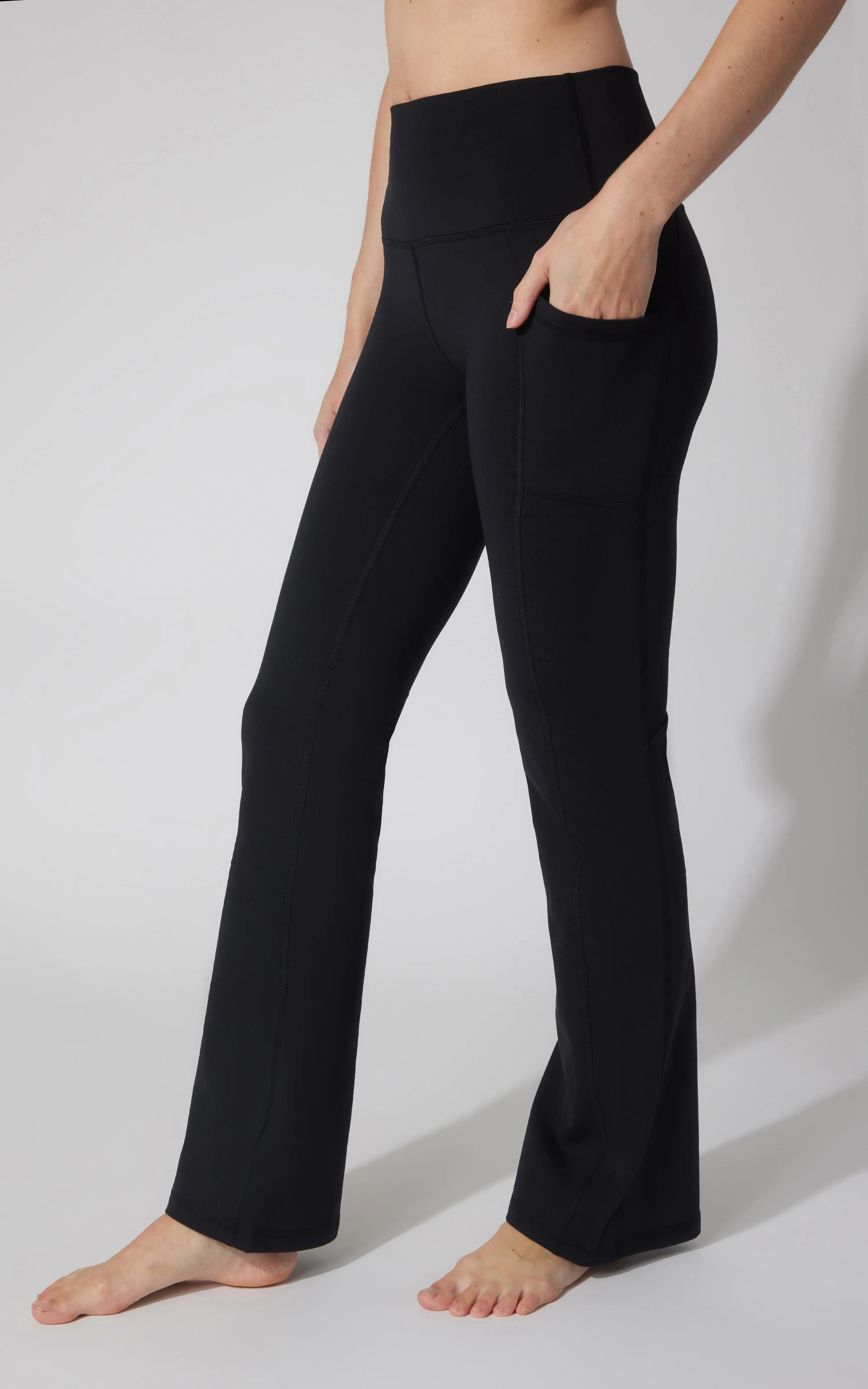 Polarlux Tribeca Elastic Free Full Length Side Pocket Flare Leg Pant - Our Earthy Story sold by 90 Degree By Reflex product image thumbnail 4