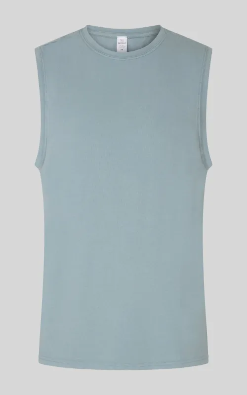 Mens Cotton Acid Washed Muscle Tank sold by 90 Degree By Reflex