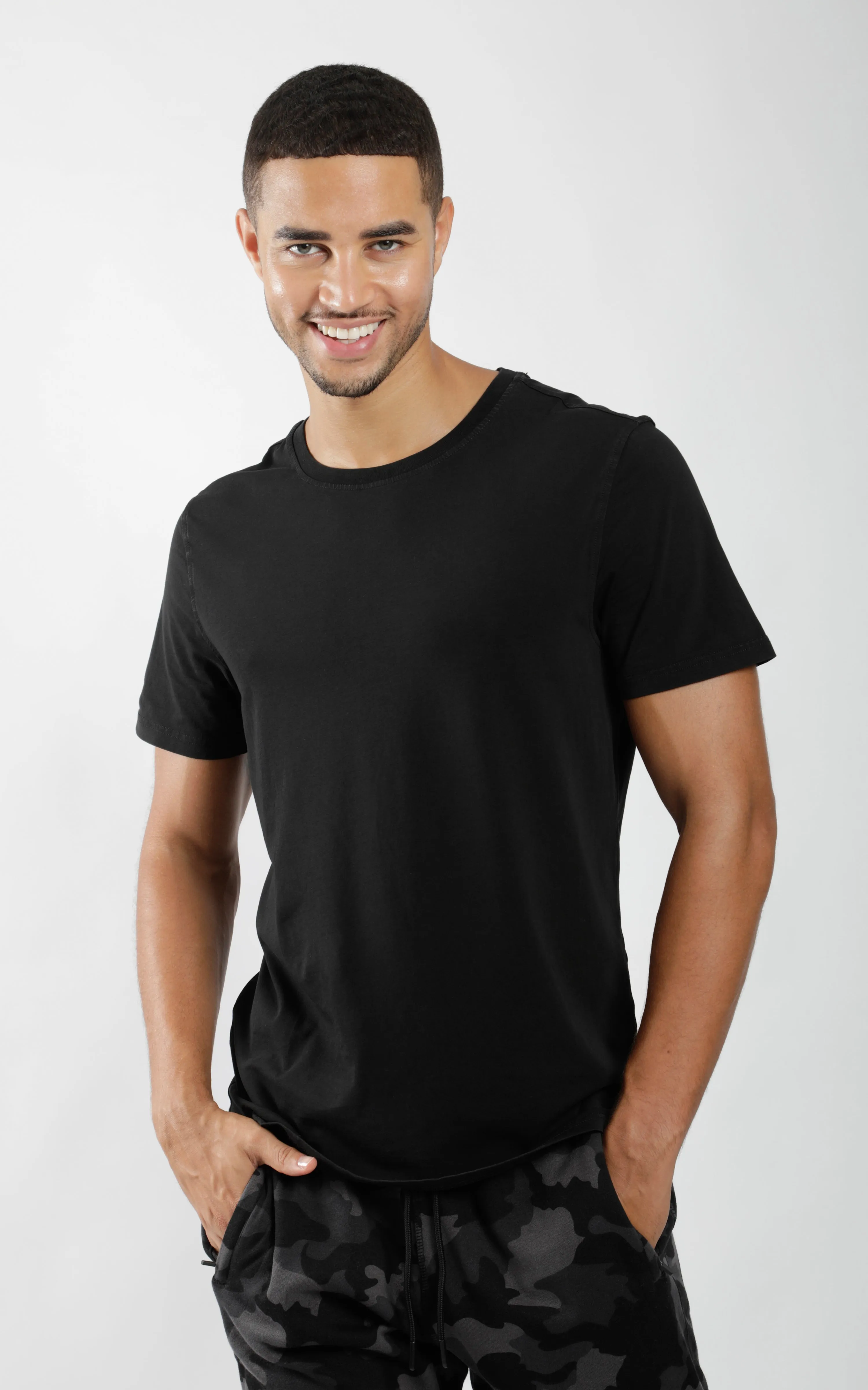 Mens Silicon Washed Pima Cotton Crew Neck Tee sold by 90 Degree By Reflex product image thumbnail 4