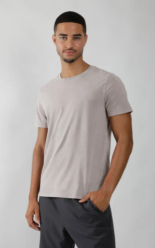 Mens Silicon Washed Pima Cotton Crew Neck Tee sold by 90 Degree By Reflex