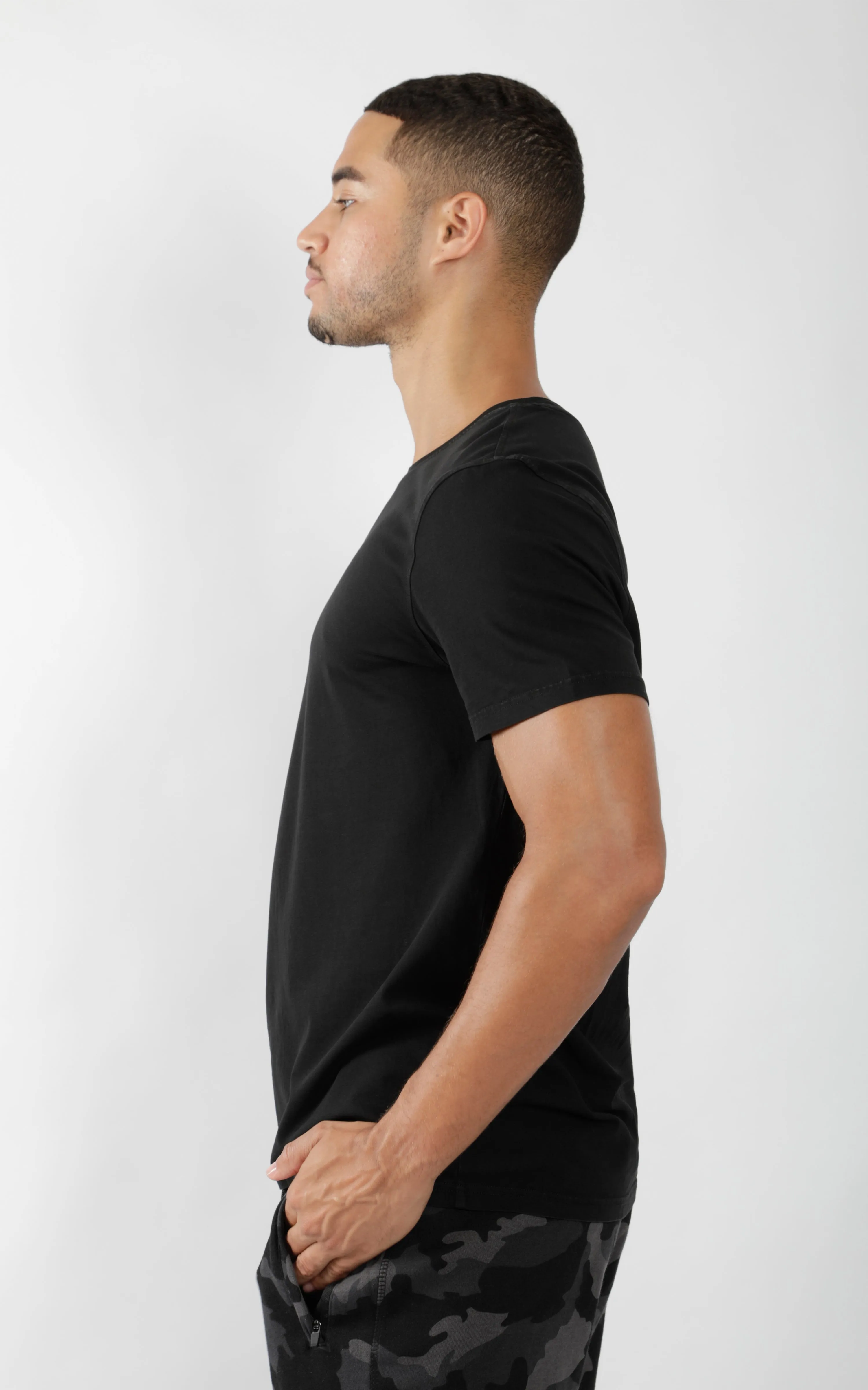 Mens Silicon Washed Pima Cotton Crew Neck Tee sold by 90 Degree By Reflex product image thumbnail 5