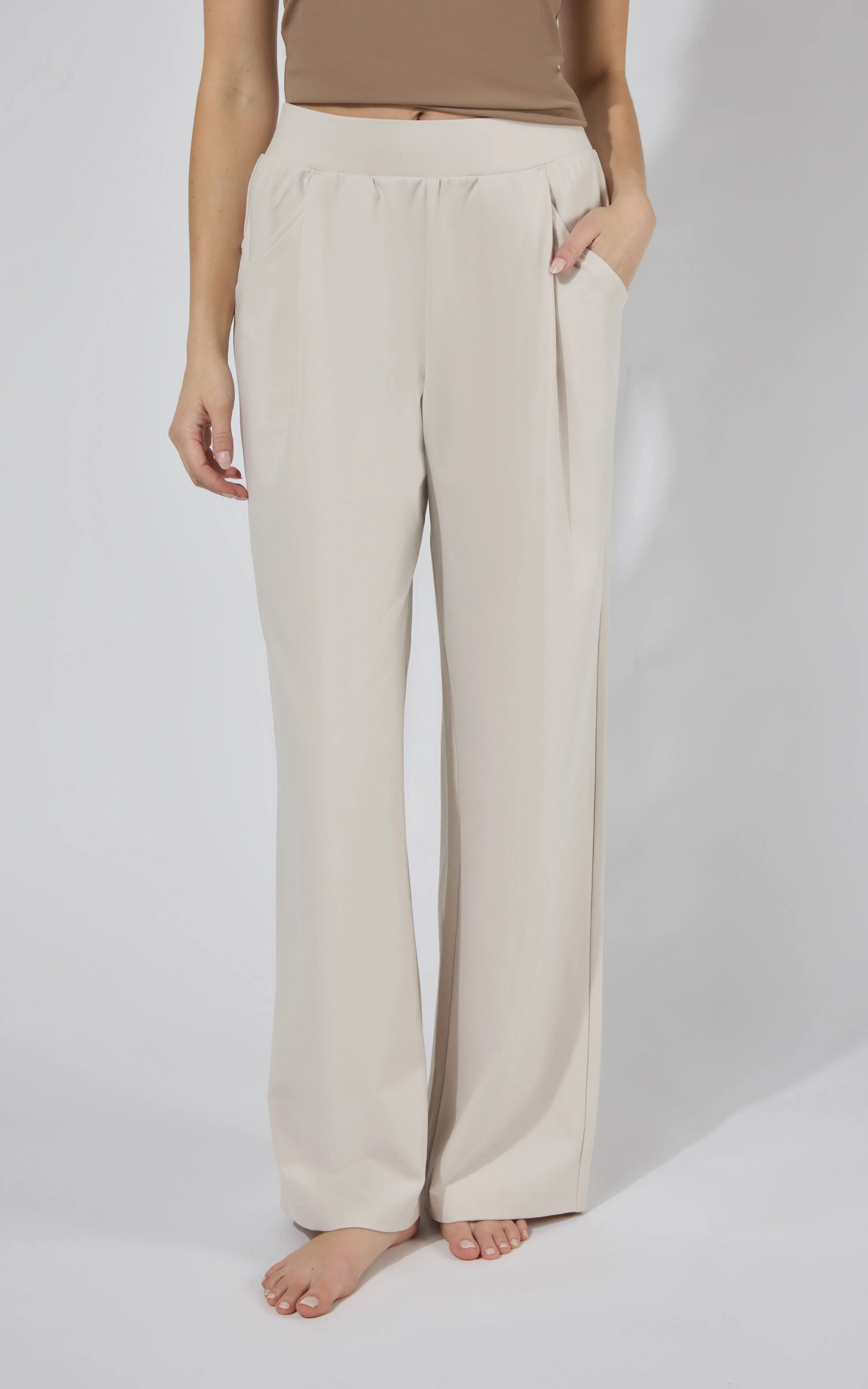 Lux Park Ave Wide Leg Pleated Pant W/ Side Pockets sold by 90 Degree By Reflex product image thumbnail 2