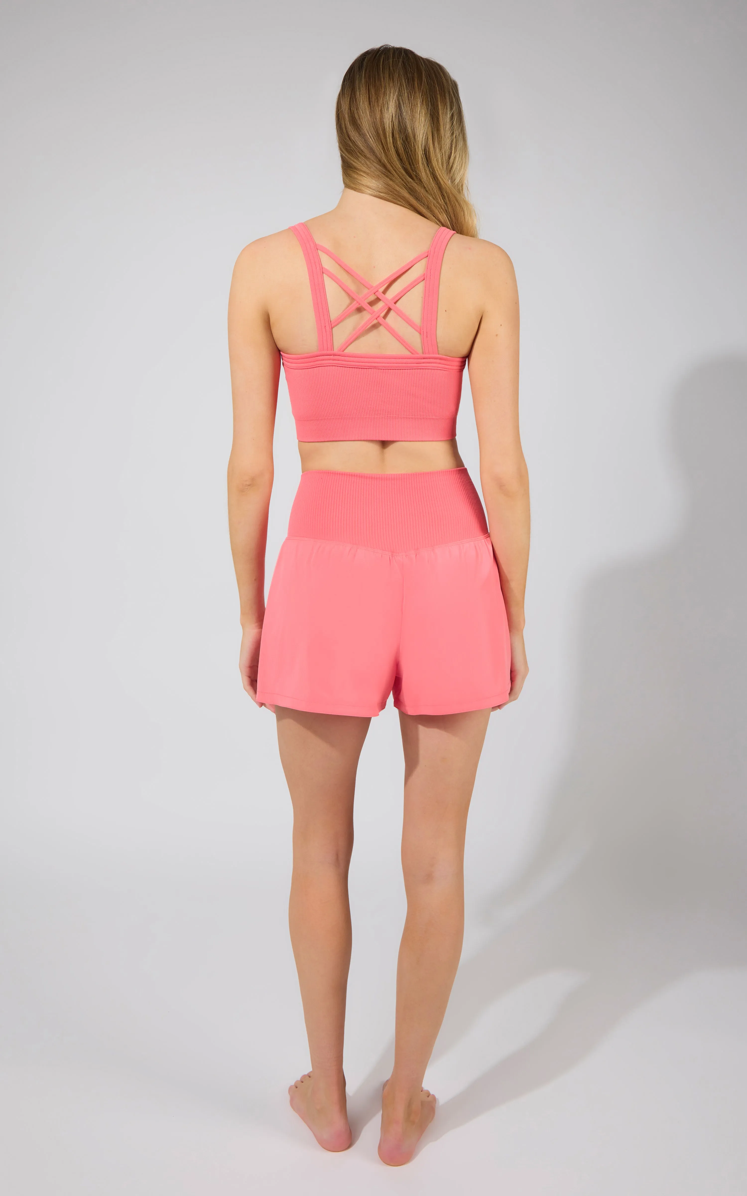 Strappy Back Bra Tank & Short Set sold by 90 Degree By Reflex product image thumbnail 4