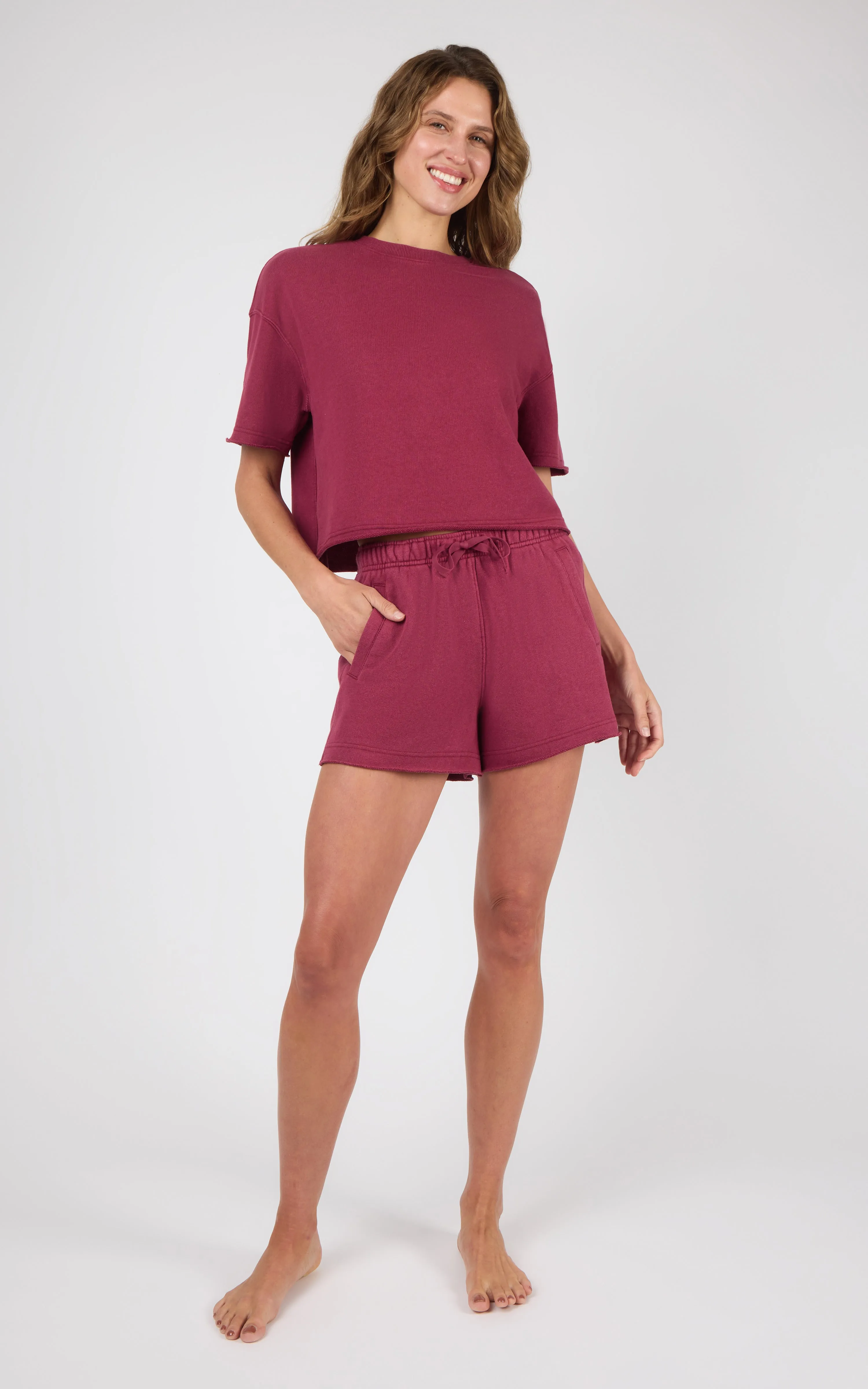 Loop Terry Mellow Cove Short Sleeve & Short Set sold by 90 Degree By Reflex product image thumbnail 2