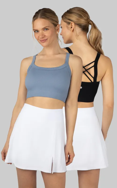 2-Pack Ribbed Seamless Claire Strappy Back Tank sold by 90 Degree By Reflex