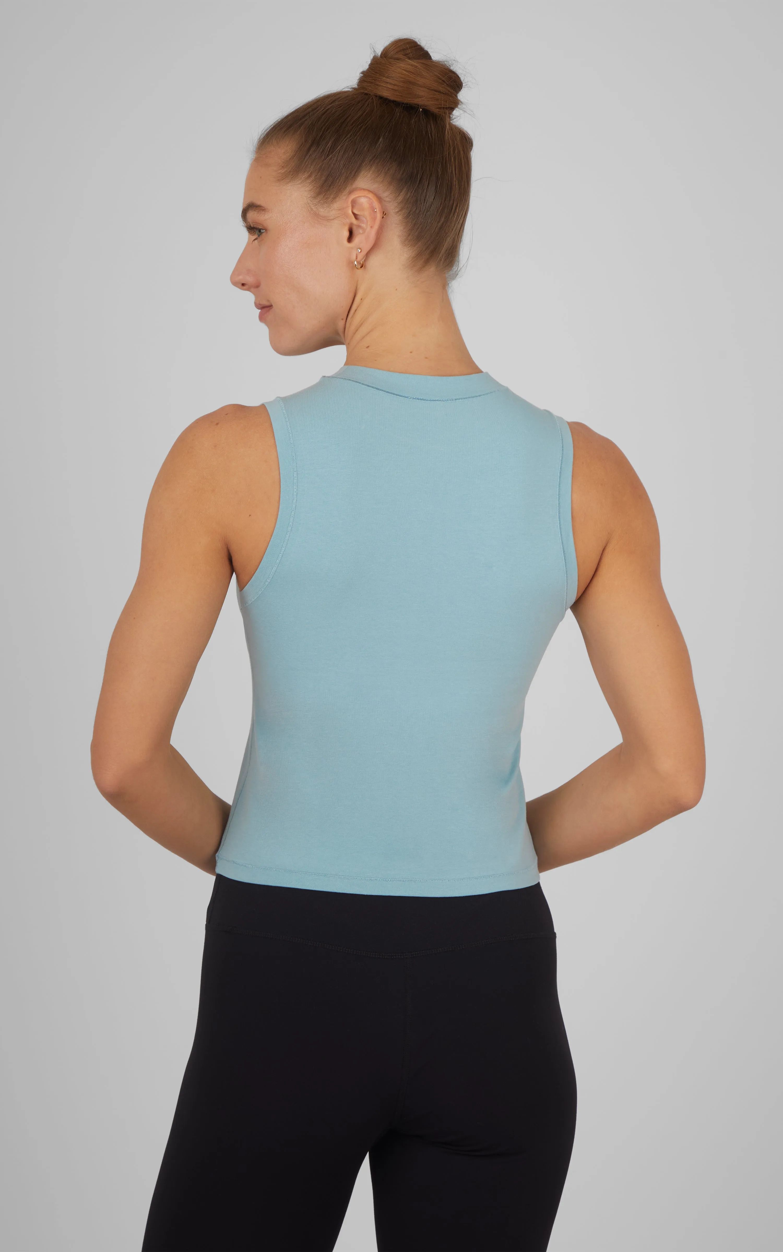 2 Pack Airlite Melissa Mock Neck Crop Tank sold by 90 Degree By Reflex product image thumbnail 5