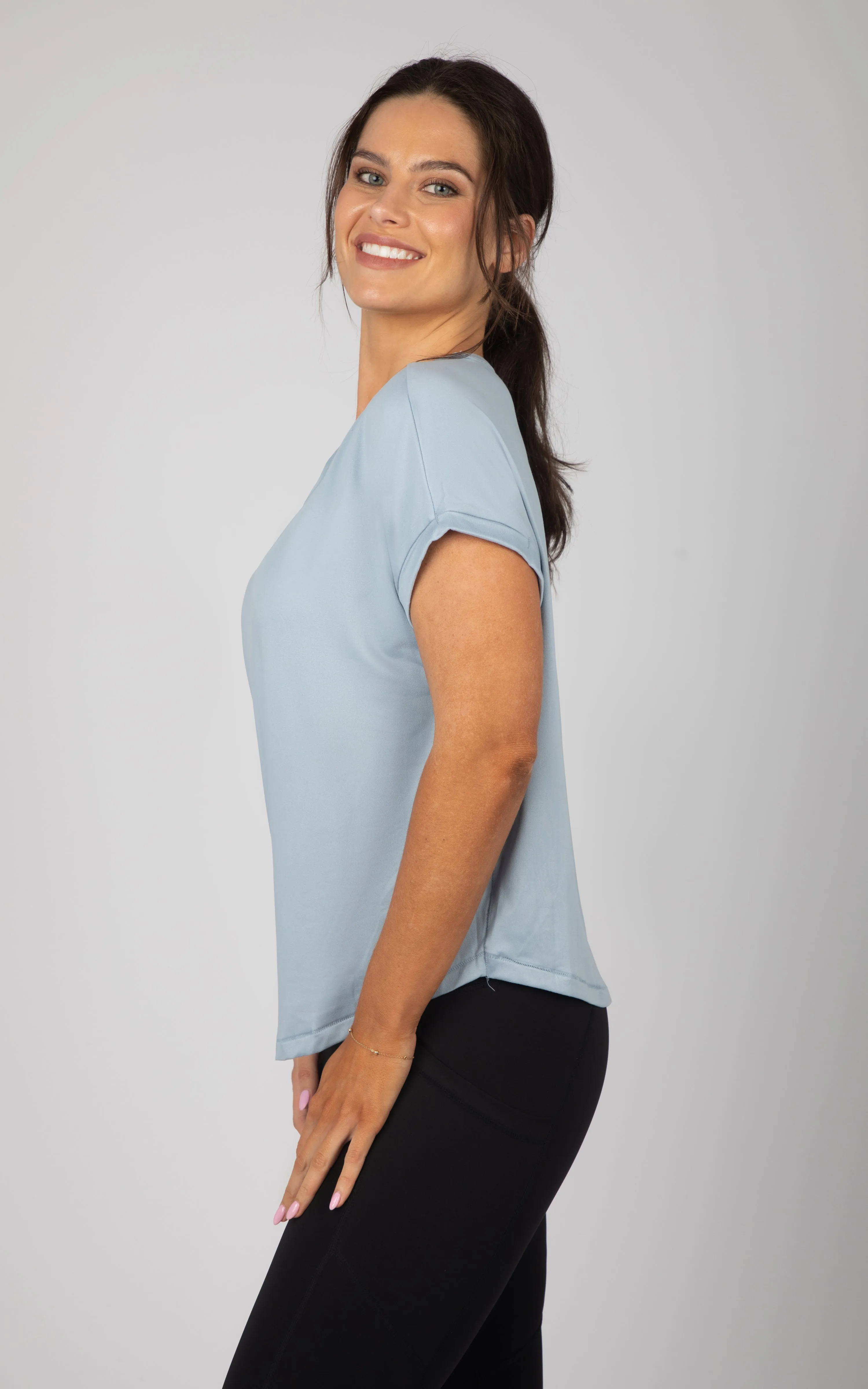 2 Pack Super Soft Beverly Rolled Hem Short Sleeve Shirt sold by 90 Degree By Reflex product image thumbnail 4