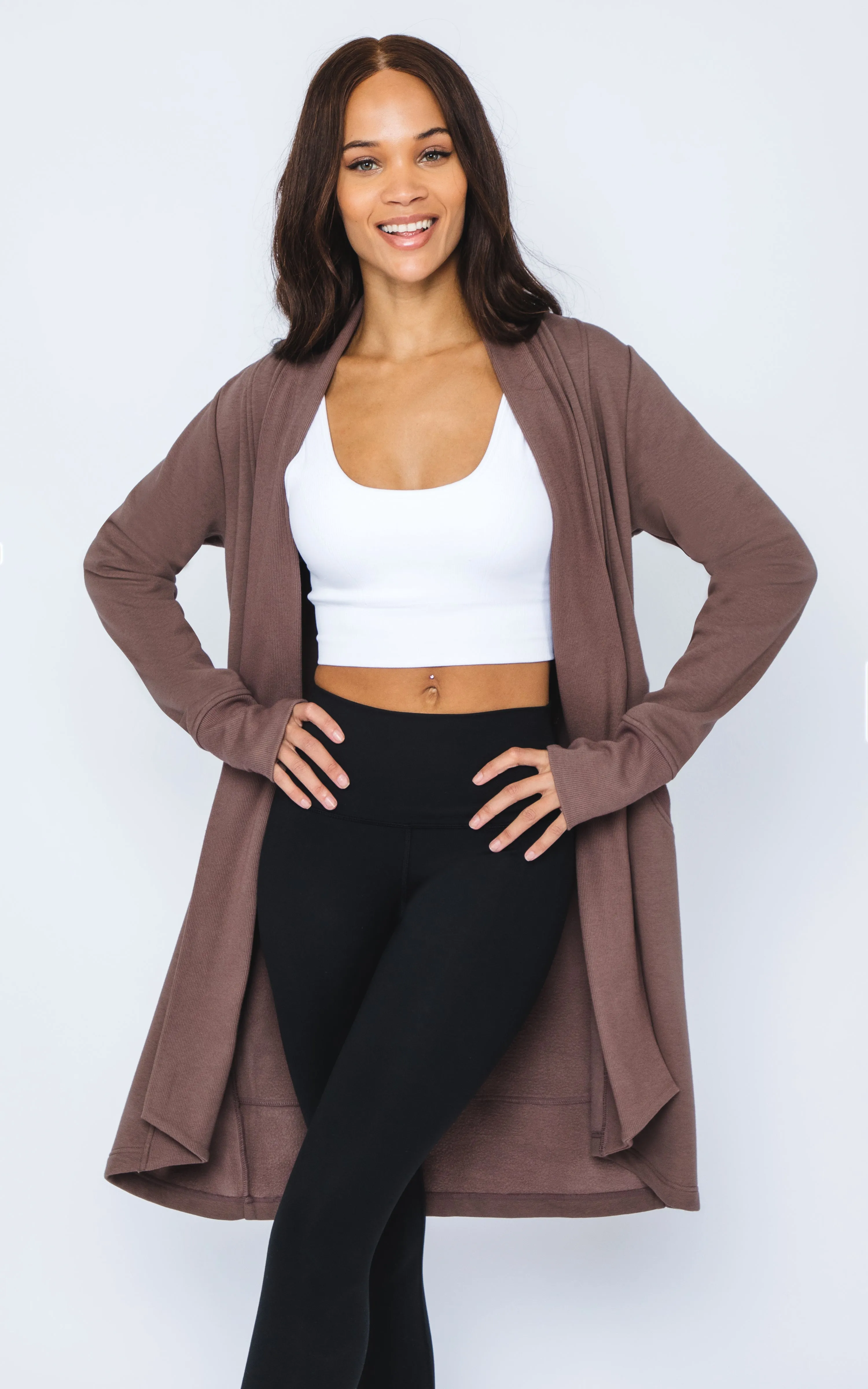 Long Sleeve Open Cardigan sold by 90 Degree By Reflex product image thumbnail 4