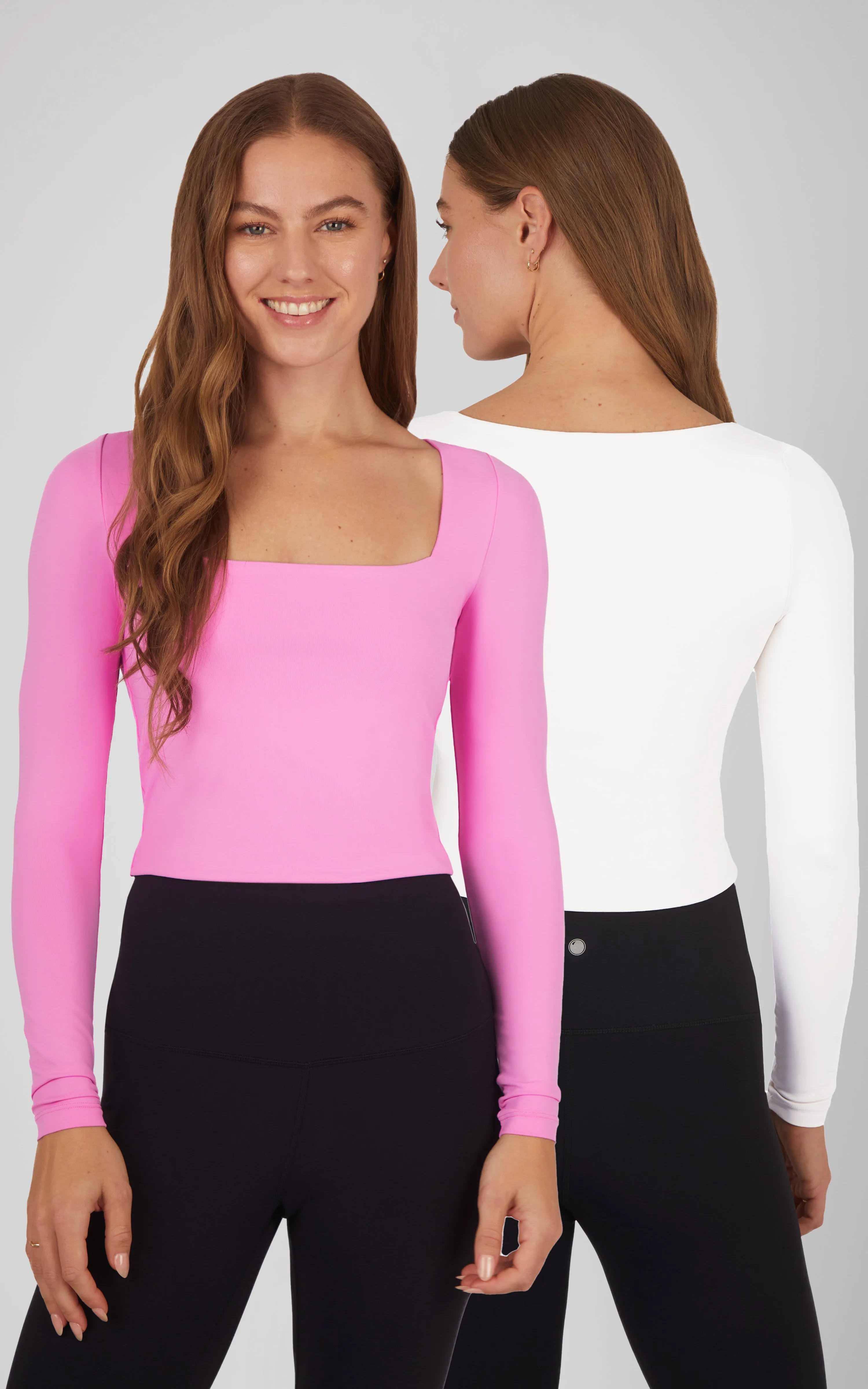 2 Pack Contour Olivia Square Neck Crop Top sold by 90 Degree By Reflex