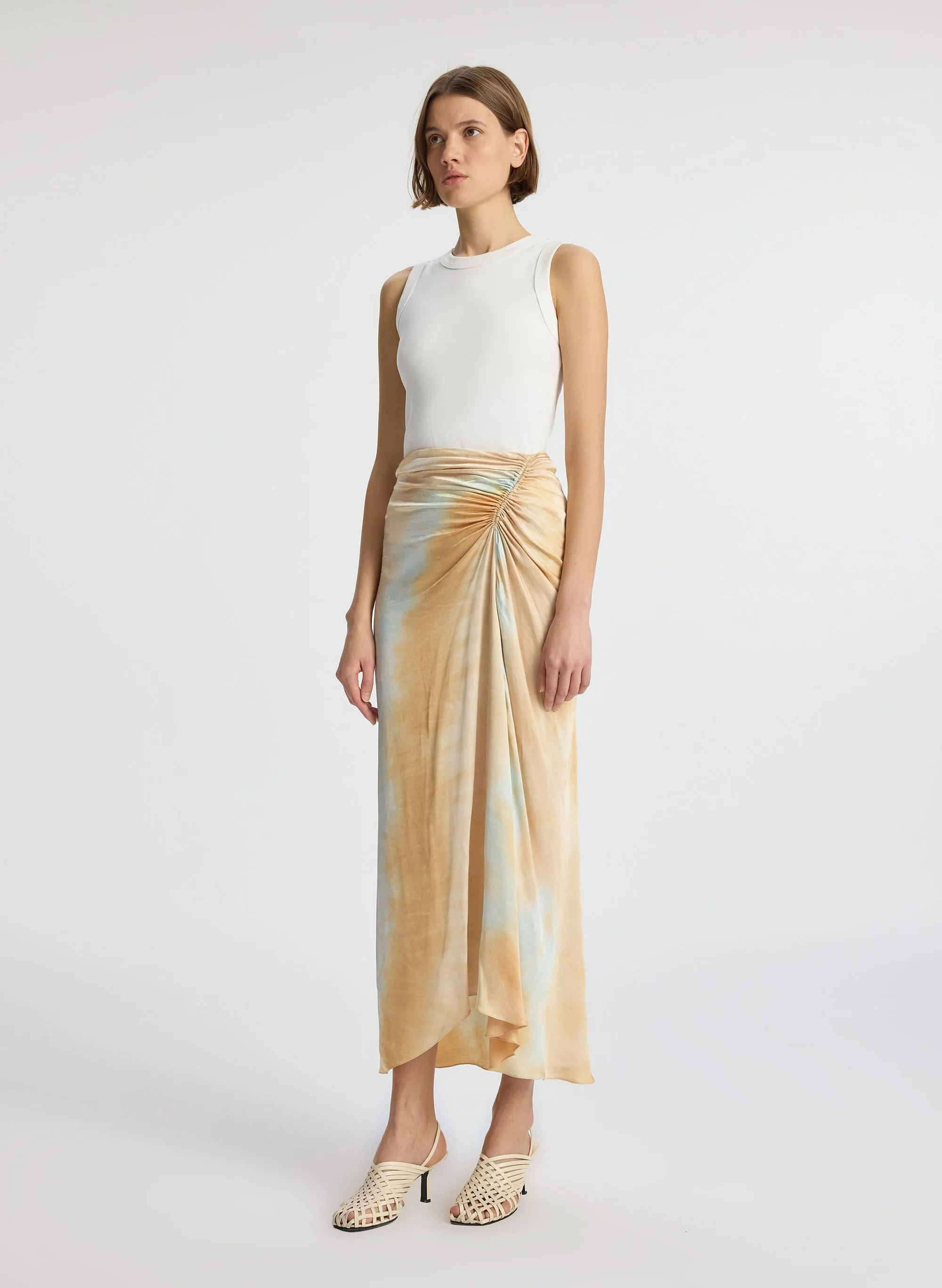 Grace Satin Midi Skirt sold by A.L.C. product image thumbnail 4