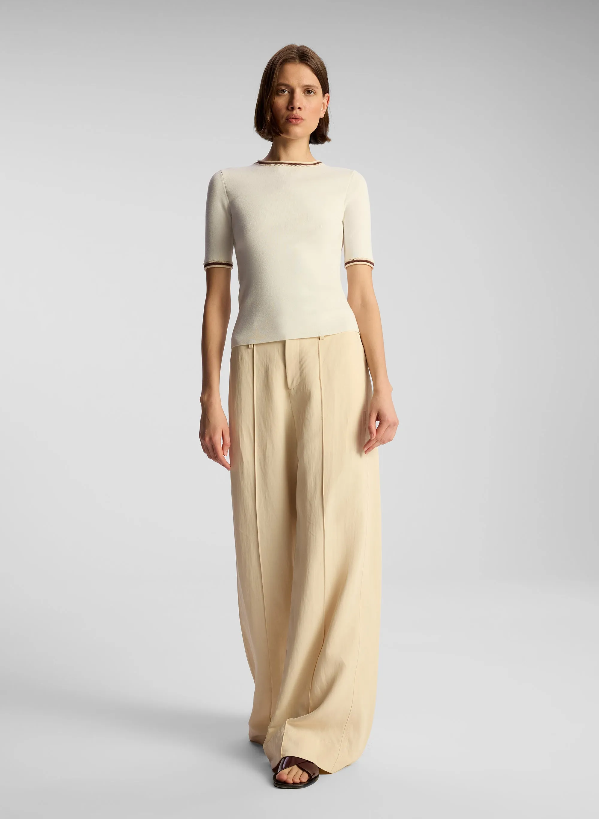 Janie Contrast Trim Knit Top sold by A.L.C. product image thumbnail 3