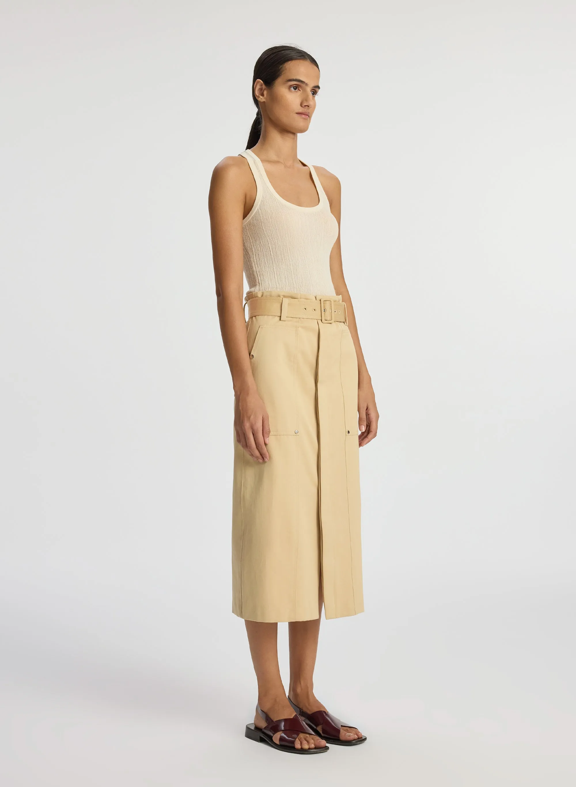 Maia Cotton Midi Skirt sold by A.L.C. product image thumbnail 3