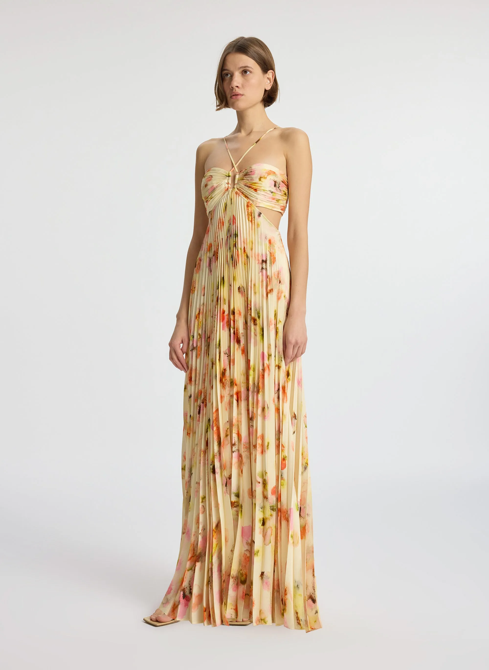 Moira Satin Pleated Dress sold by A.L.C. product image thumbnail 4