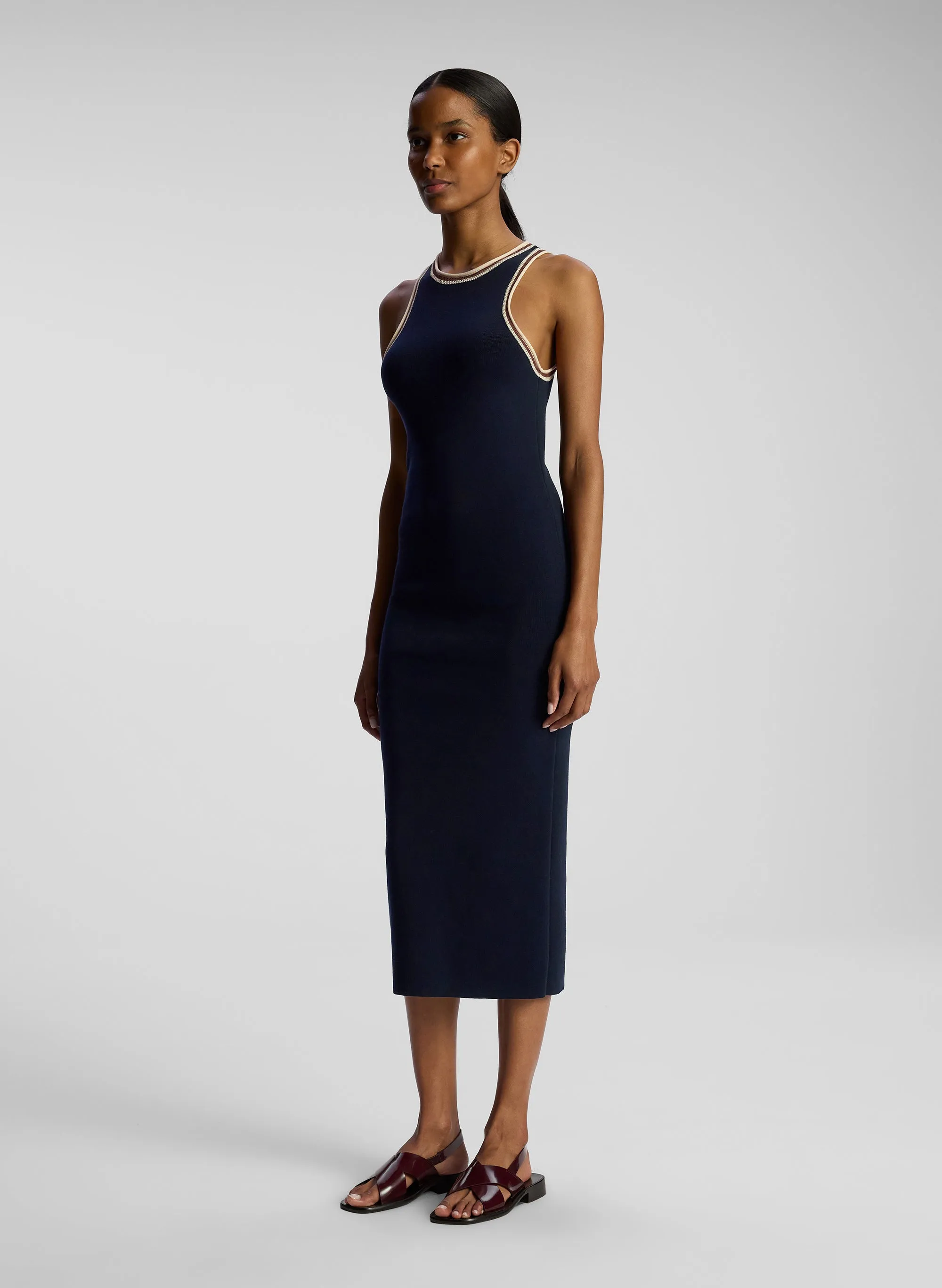 Raye Contrast Trim Knit Midi Dress sold by A.L.C. product image thumbnail 4