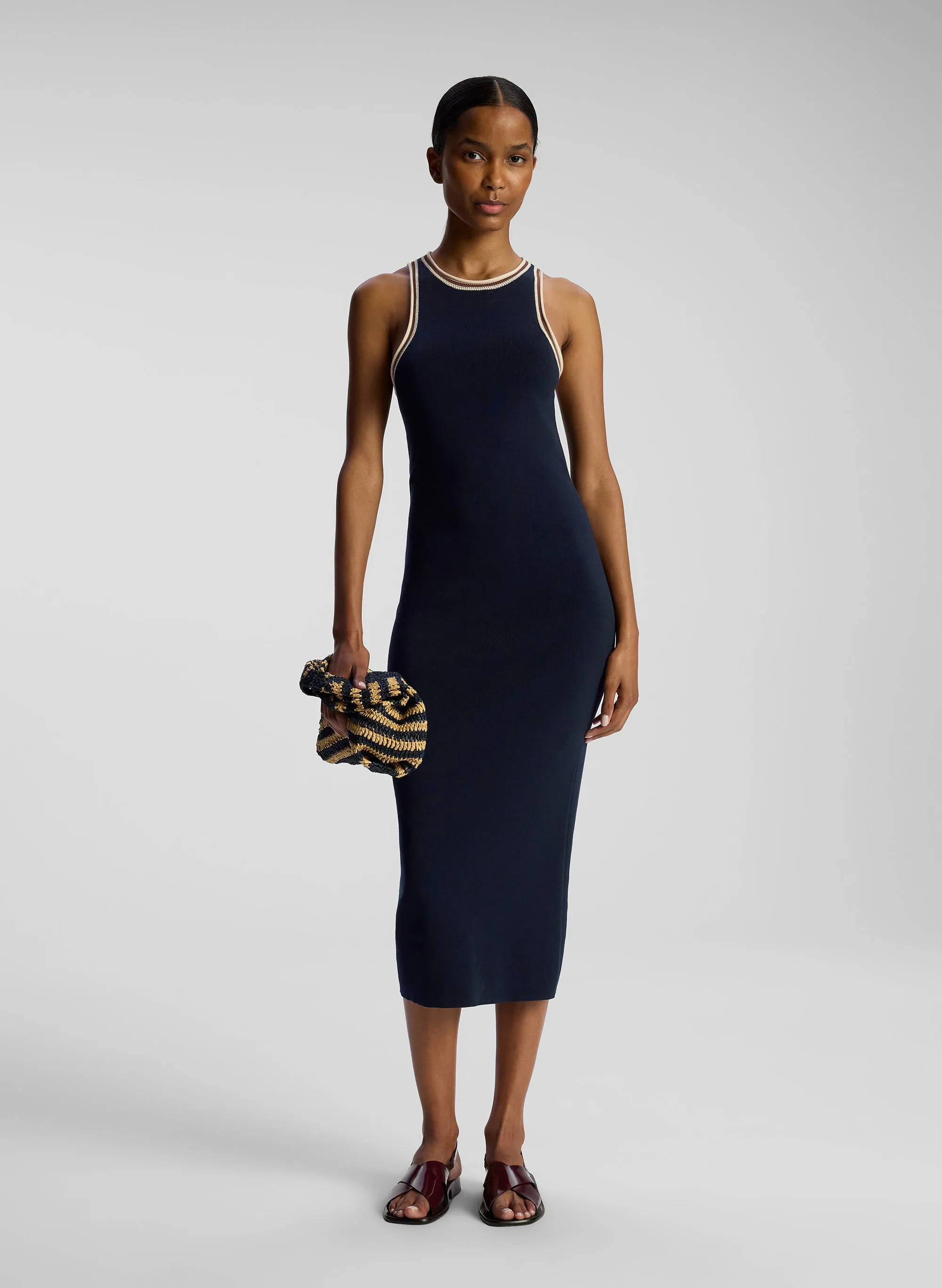 Raye Contrast Trim Knit Midi Dress sold by A.L.C. product image thumbnail 3