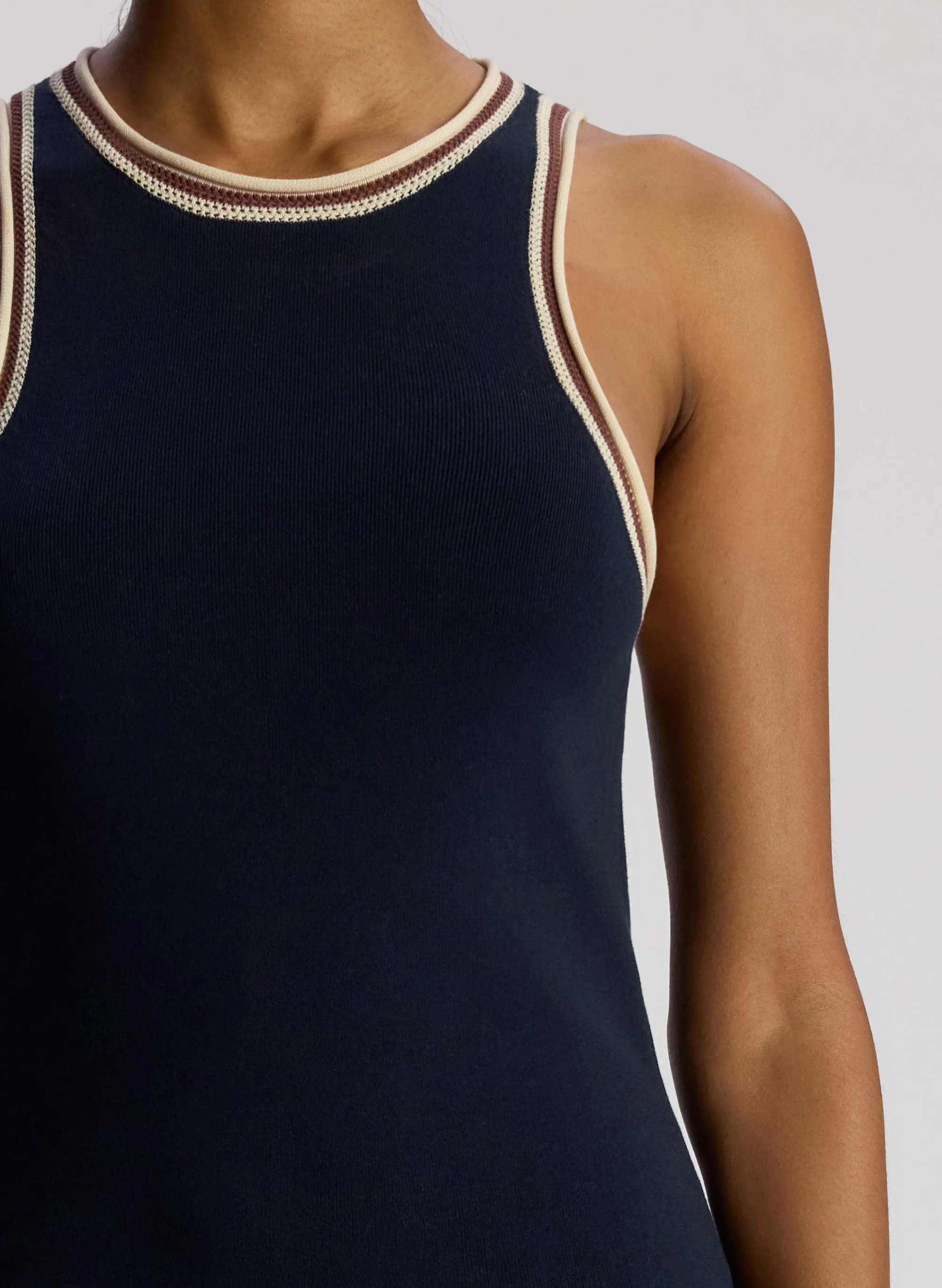 Raye Contrast Trim Knit Midi Dress sold by A.L.C. product image thumbnail 2