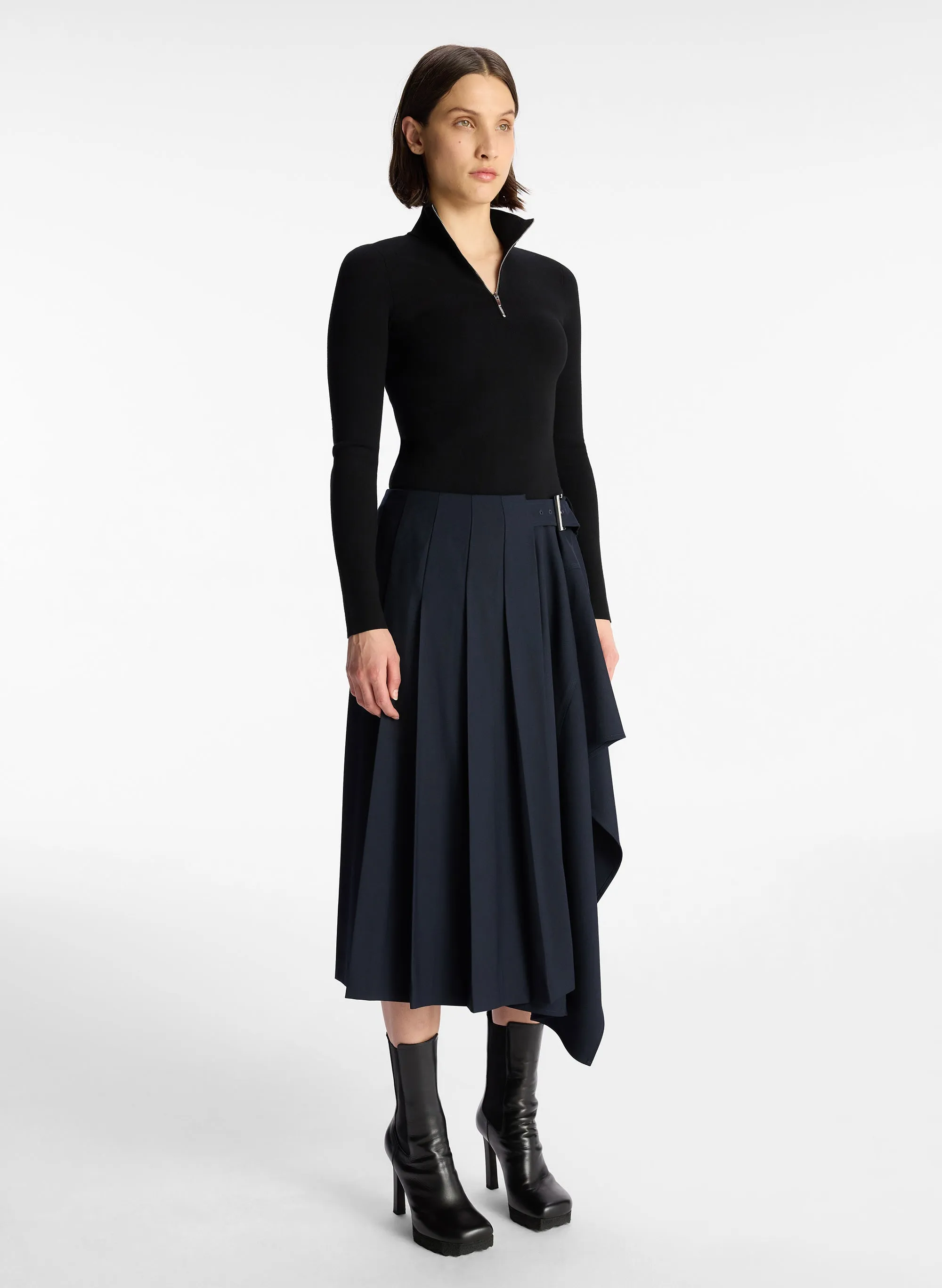 Wayland Pleated Midi Skirt sold by A.L.C. product image thumbnail 4