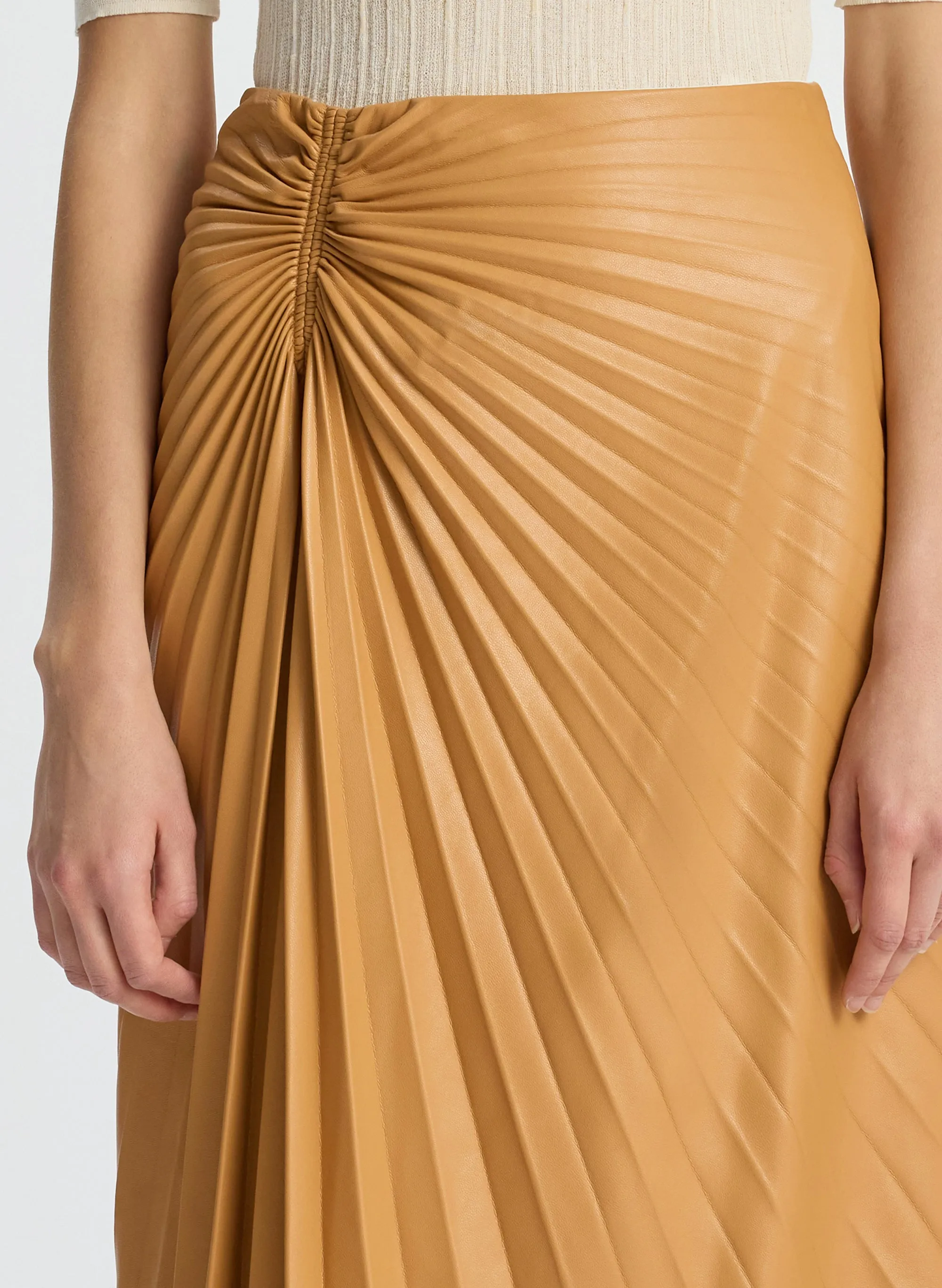 Tracy Smooth Vegan Leather Skirt sold by A.L.C. product image thumbnail 2