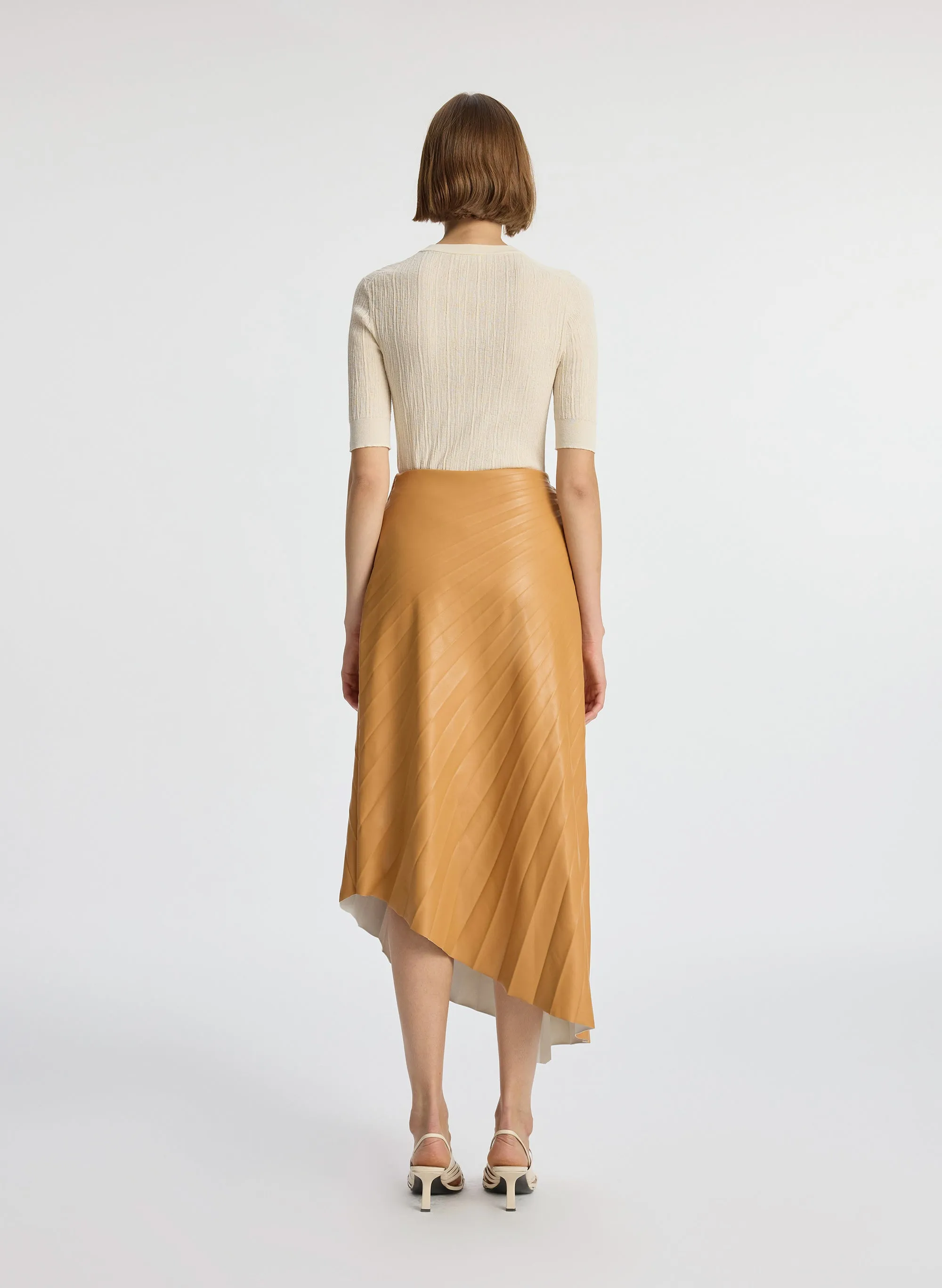 Tracy Smooth Vegan Leather Skirt sold by A.L.C. product image thumbnail 5