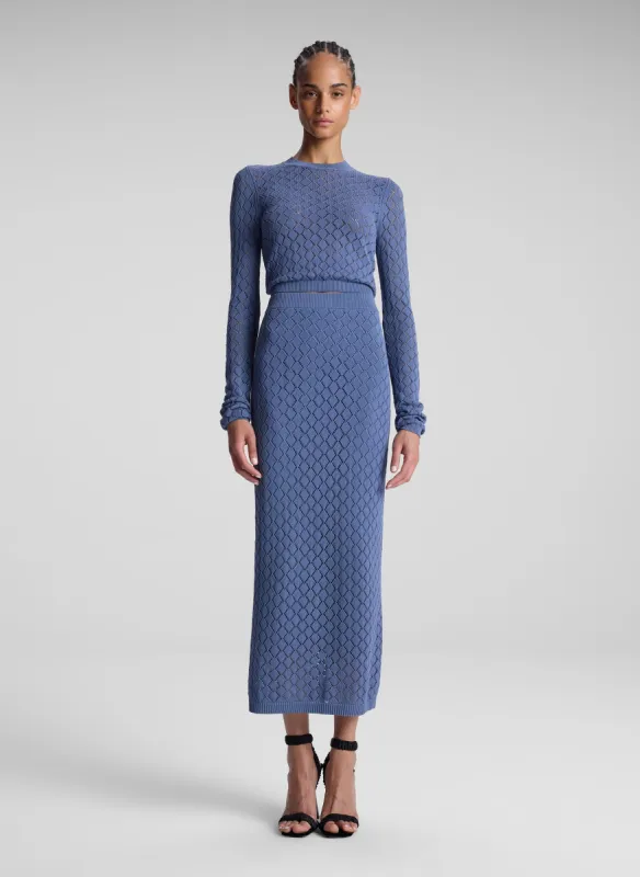 Addison Pointelle Knit Skirt made by A.L.C.