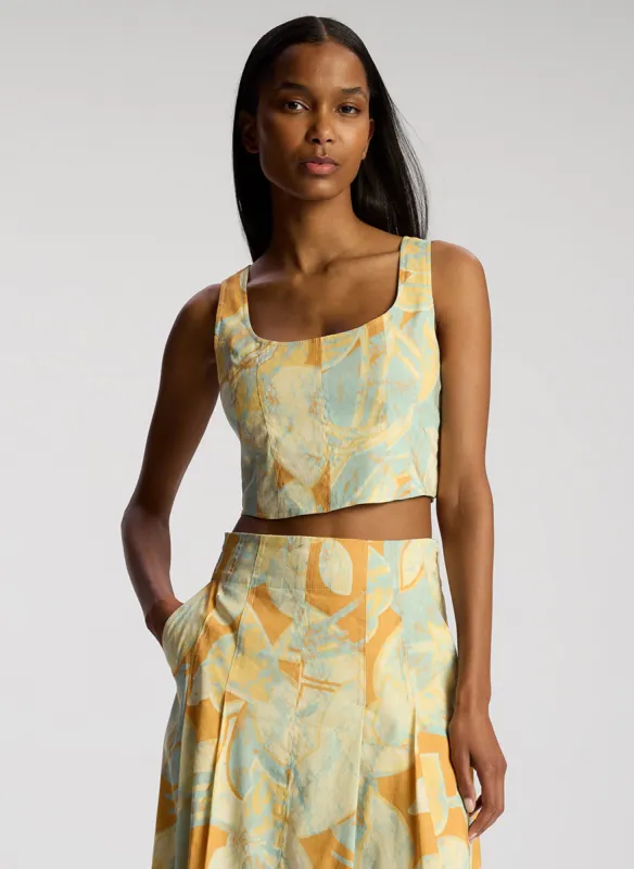 Isabel Linen Poplin Top sold by A.L.C.