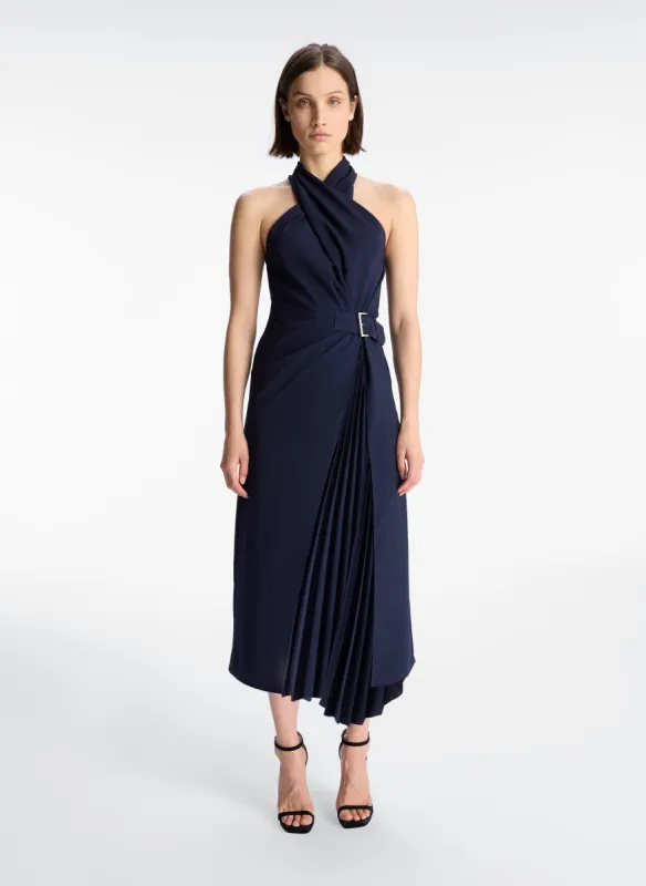 Fiona Pleated Midi Dress sold by A.L.C.