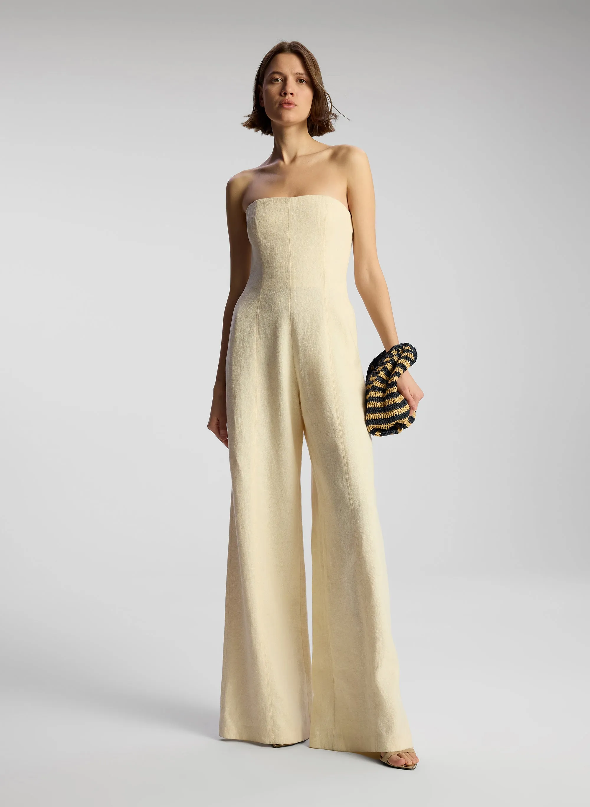 Eden Strapless Linen Jumpsuit sold by A.L.C.