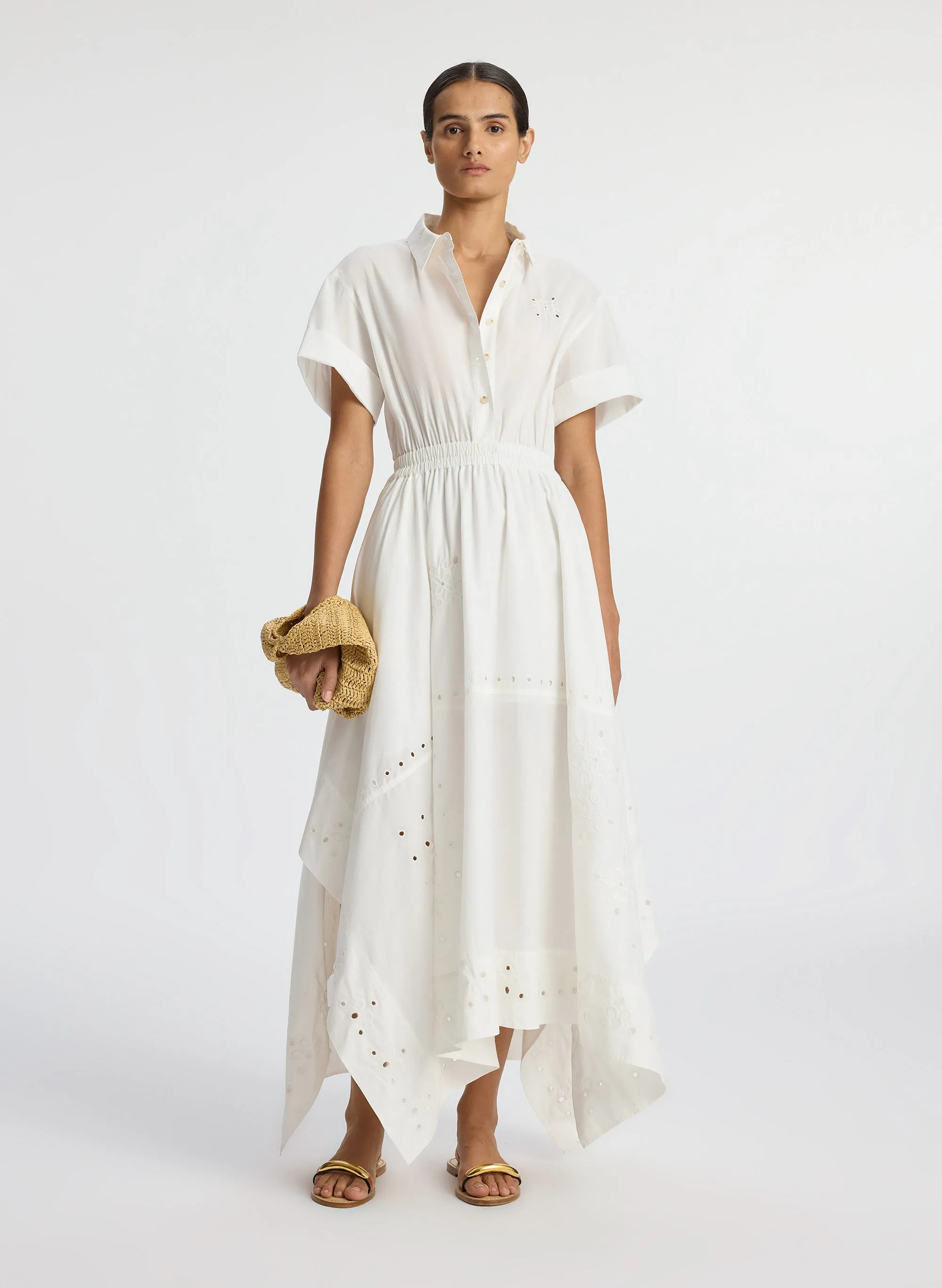 Amy Embroidered Poplin Shirtdress sold by A.L.C.