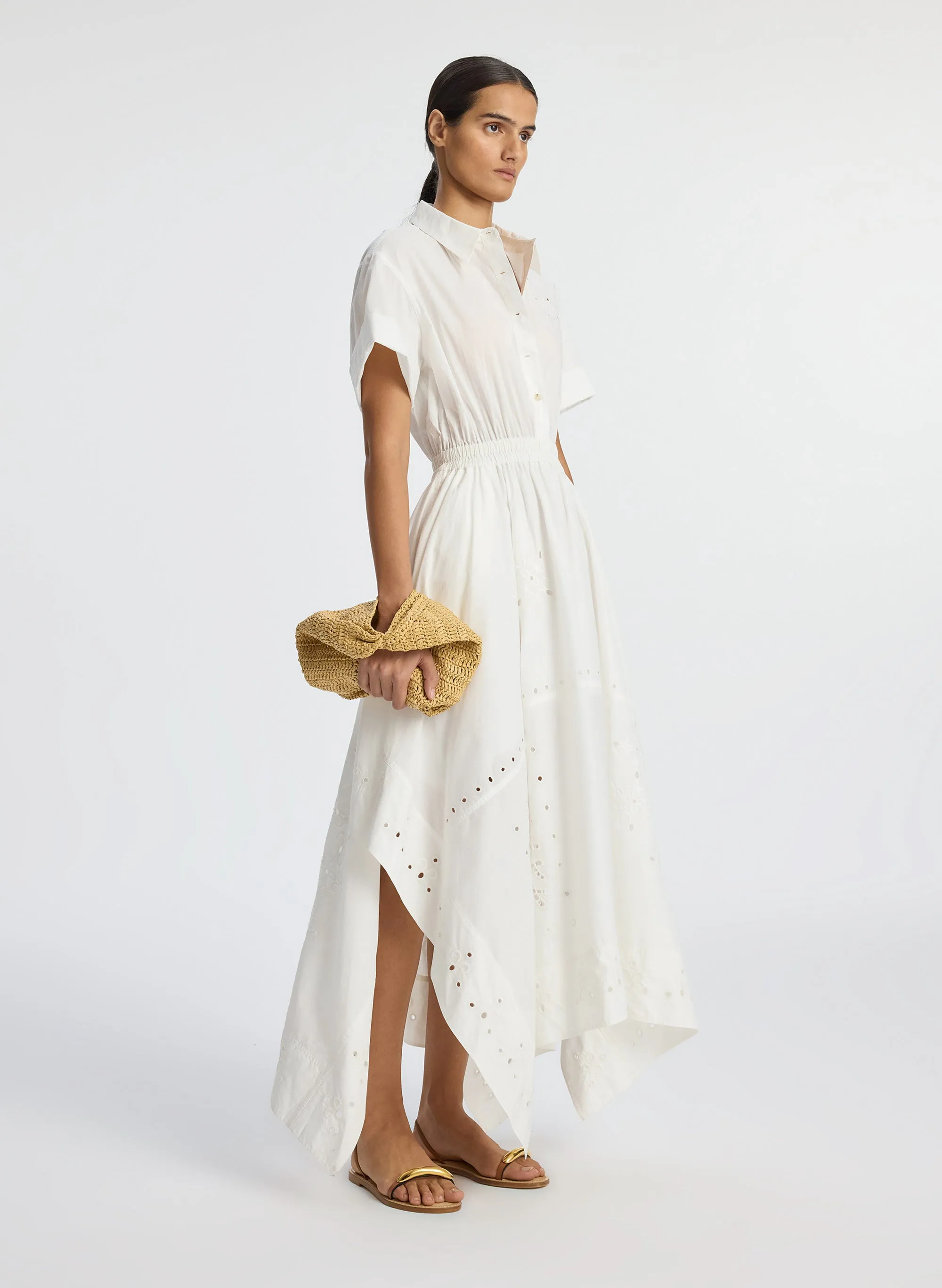 Amy Embroidered Poplin Shirtdress sold by A.L.C. product image thumbnail 3