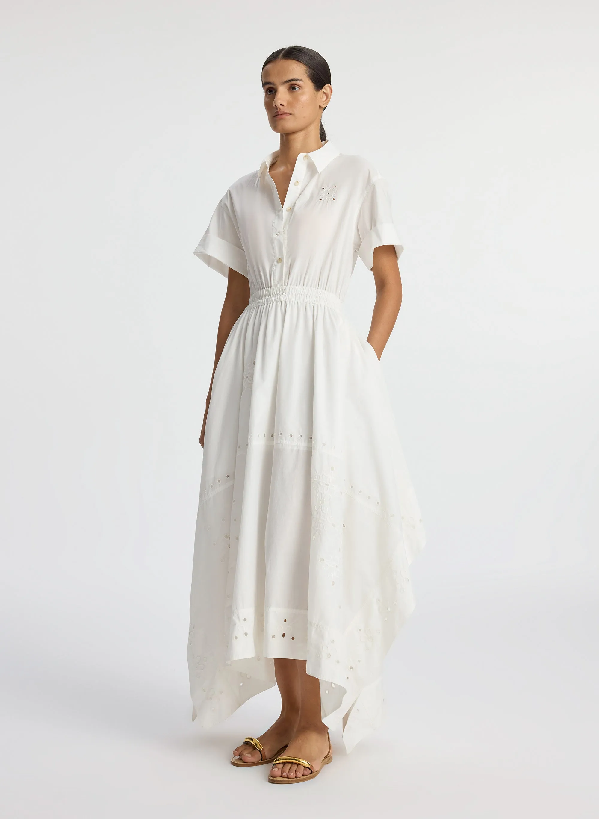 Amy Embroidered Poplin Shirtdress sold by A.L.C. product image thumbnail 4