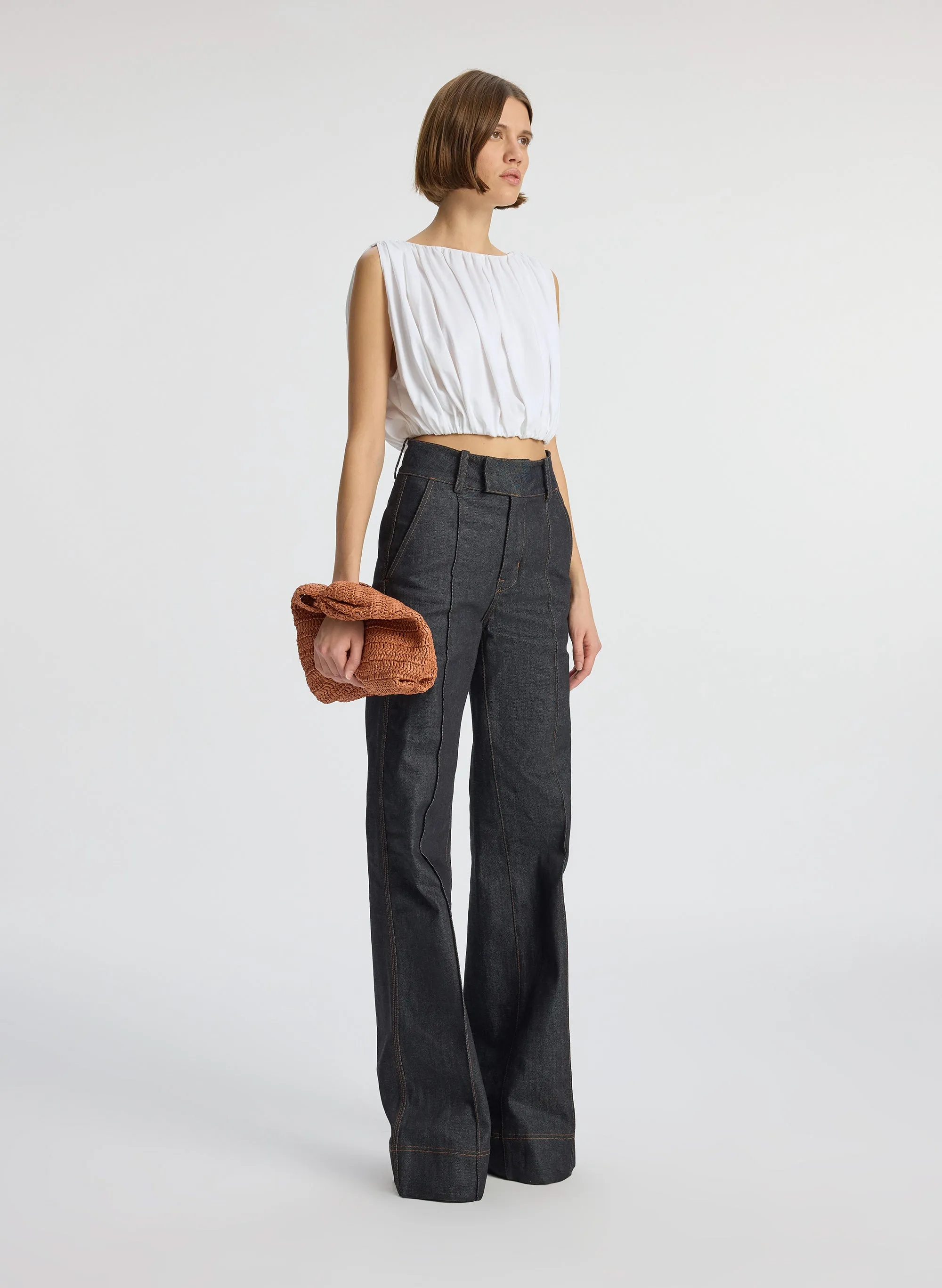 Nell Cropped Cotton Jersey Tee sold by A.L.C. product image thumbnail 3