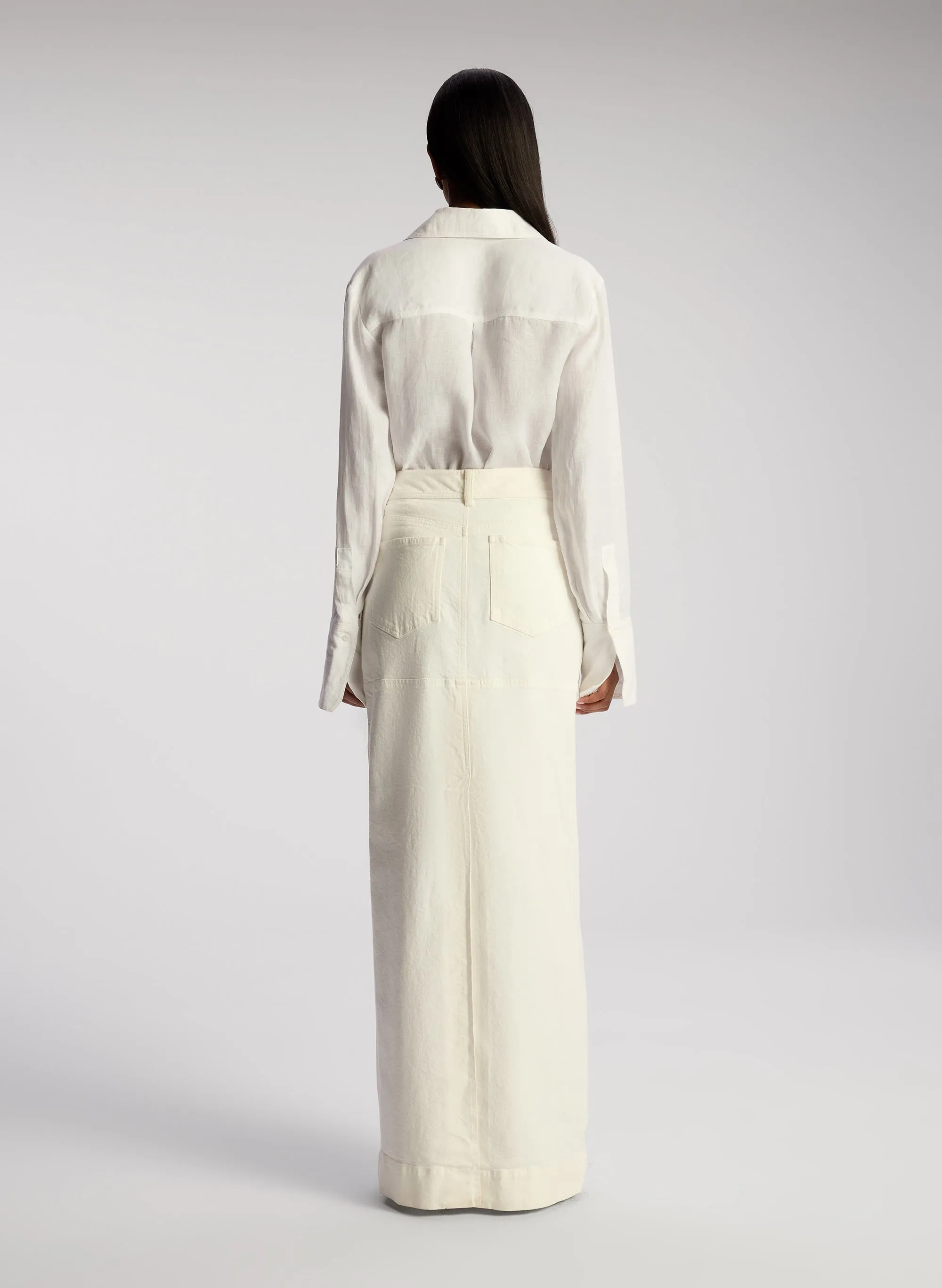 Hunter Stretch Denim Maxi Skirt sold by A.L.C. product image thumbnail 5
