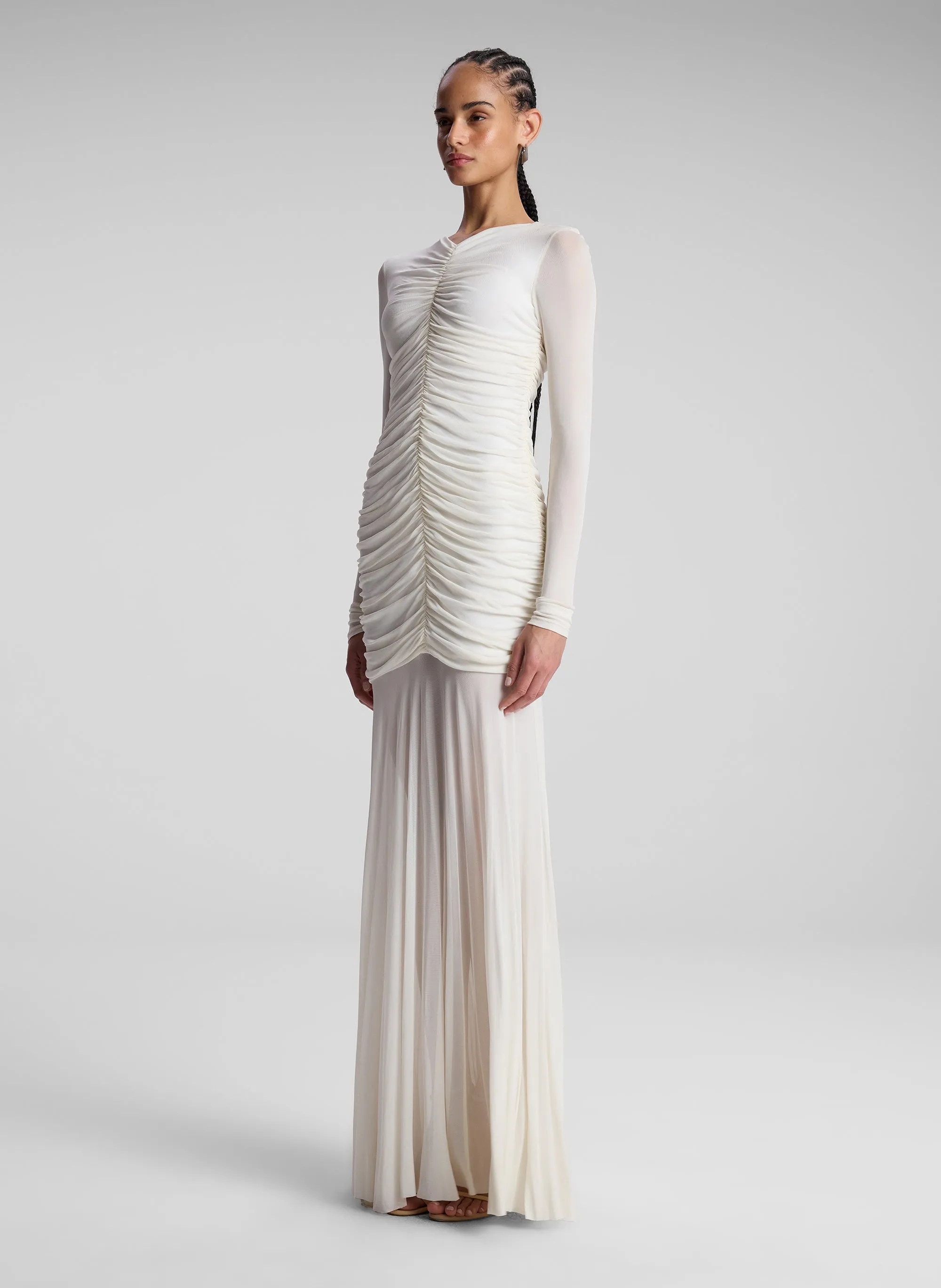 Fawn Ruched Mesh Maxi Dress sold by A.L.C. product image thumbnail 4