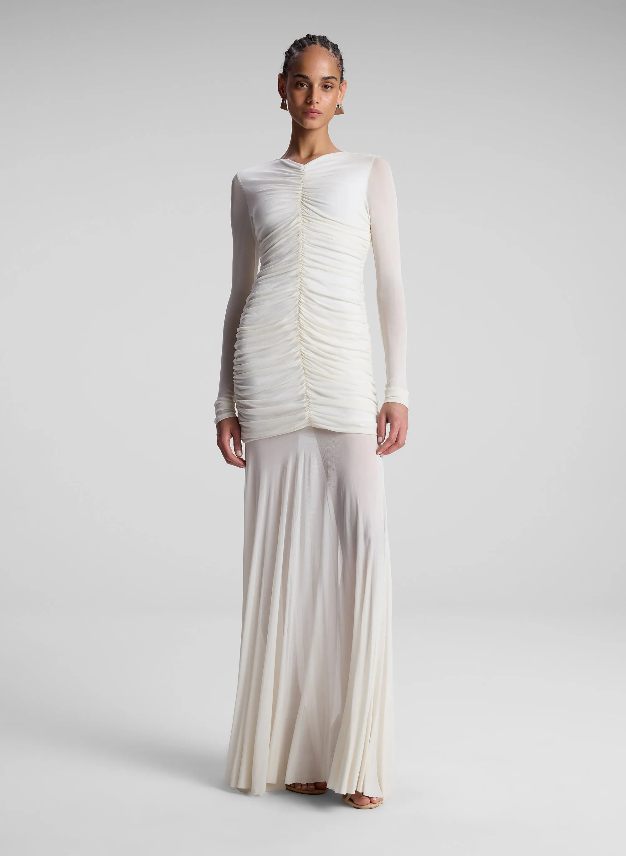 Fawn Ruched Mesh Maxi Dress sold by A.L.C. product image thumbnail 3