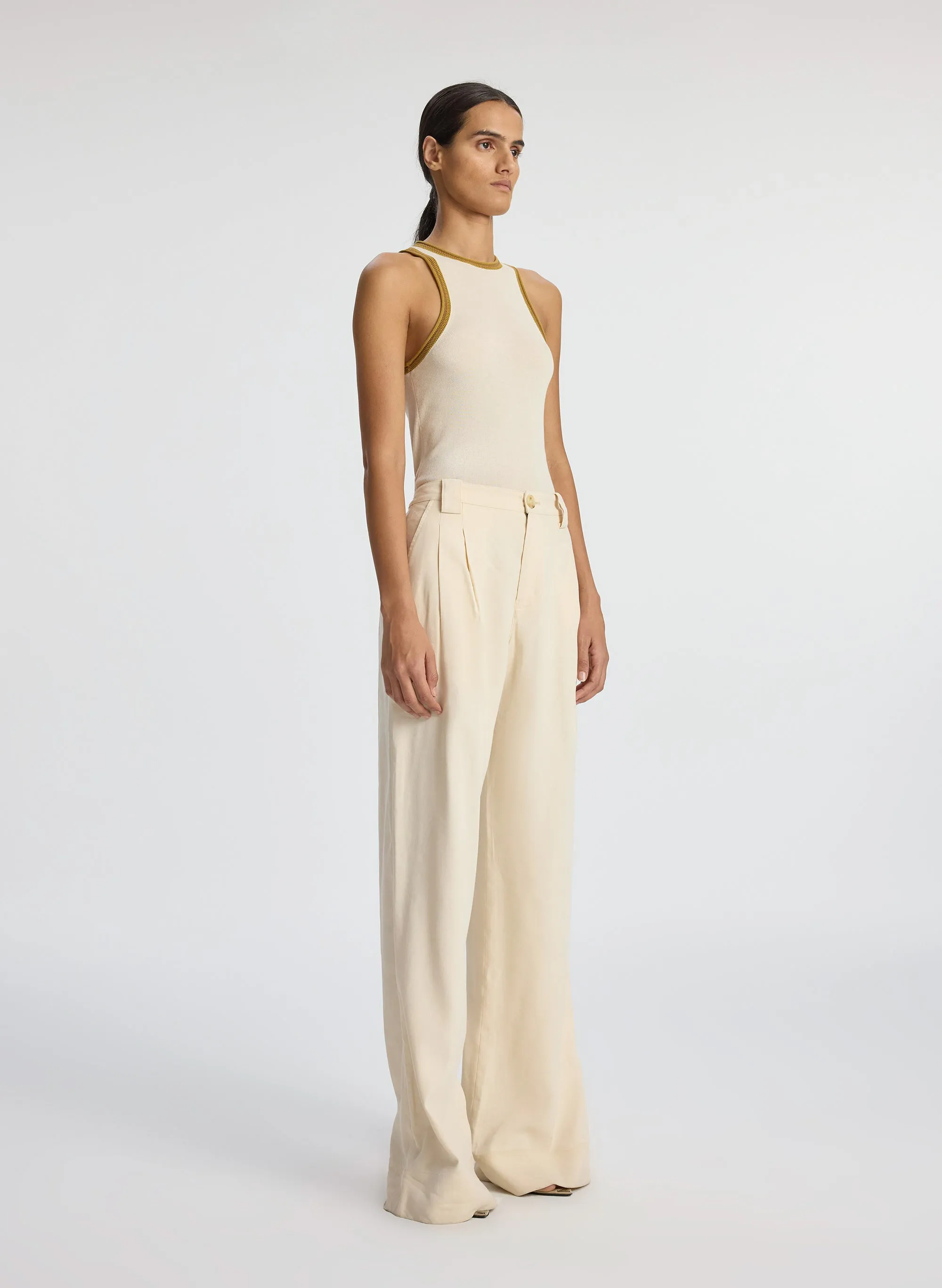 Nelly Contrast Trim Knit Tank sold by A.L.C. product image thumbnail 4