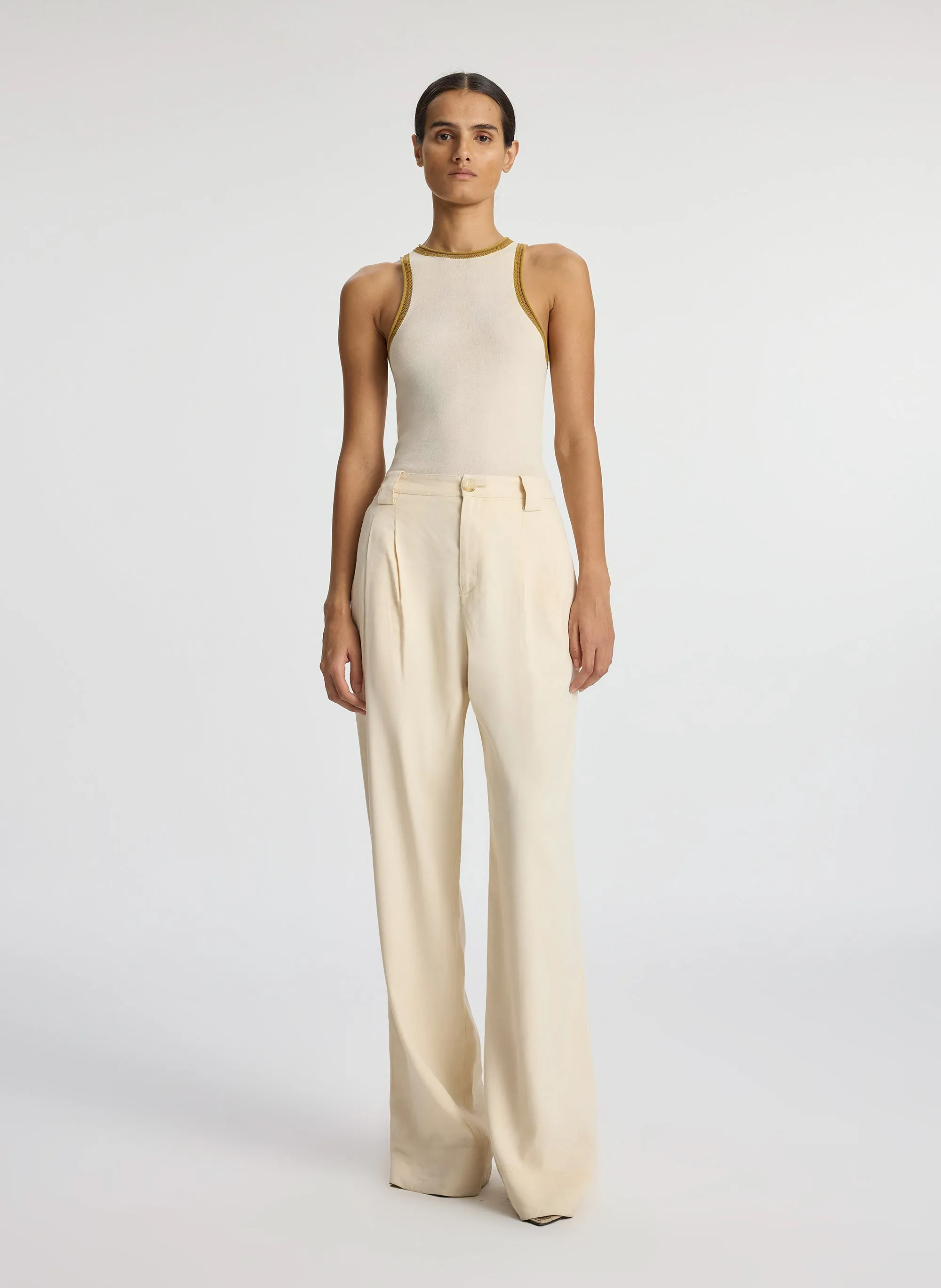 Nelly Contrast Trim Knit Tank sold by A.L.C. product image thumbnail 3