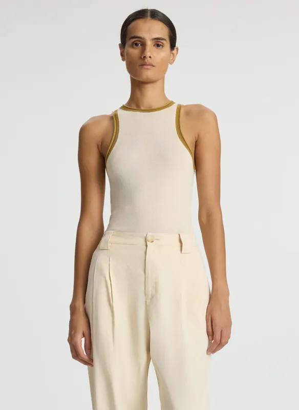 Nelly Contrast Trim Knit Tank made by A.L.C.