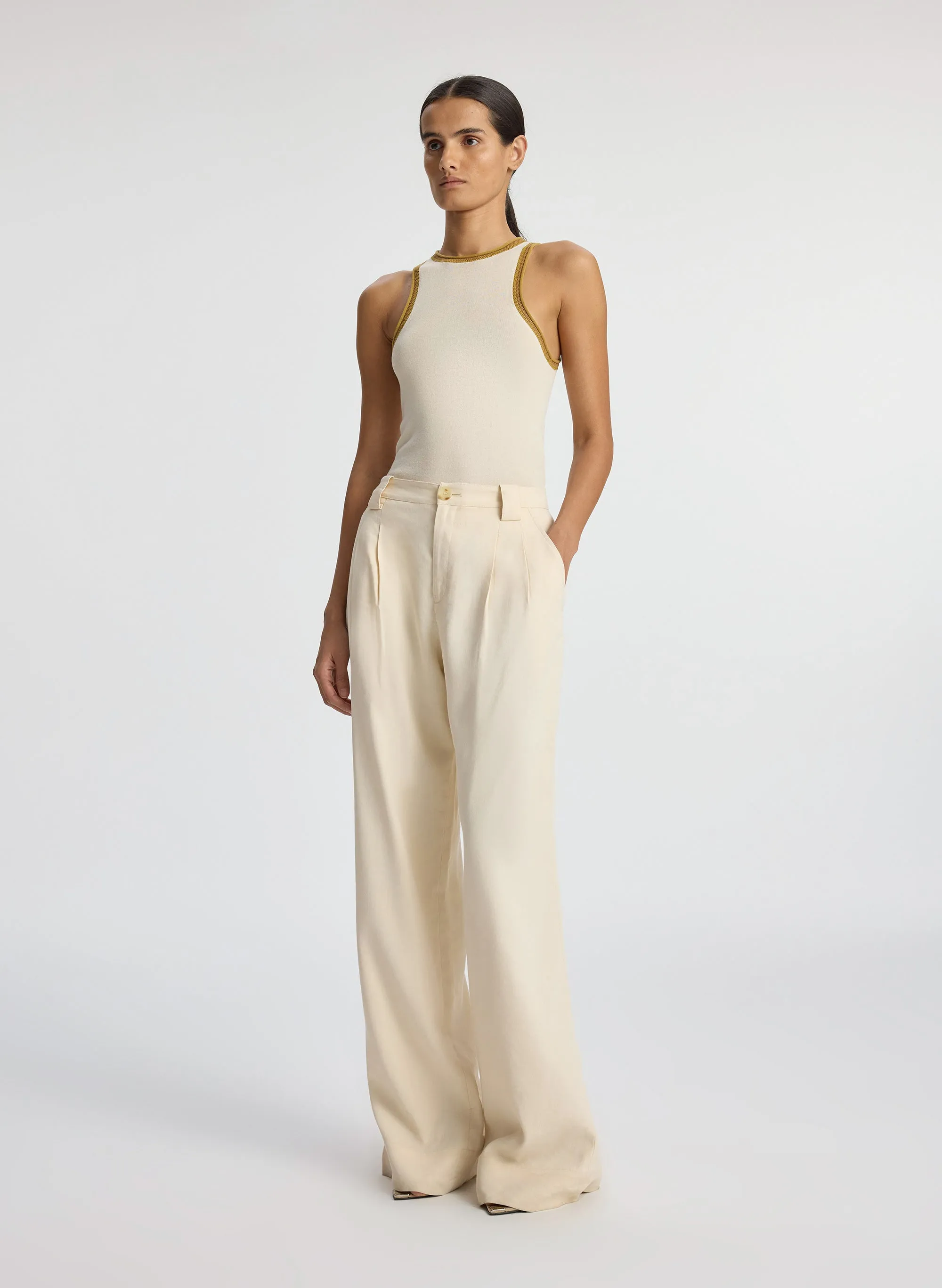 Nelly Contrast Trim Knit Tank sold by A.L.C. product image thumbnail 5