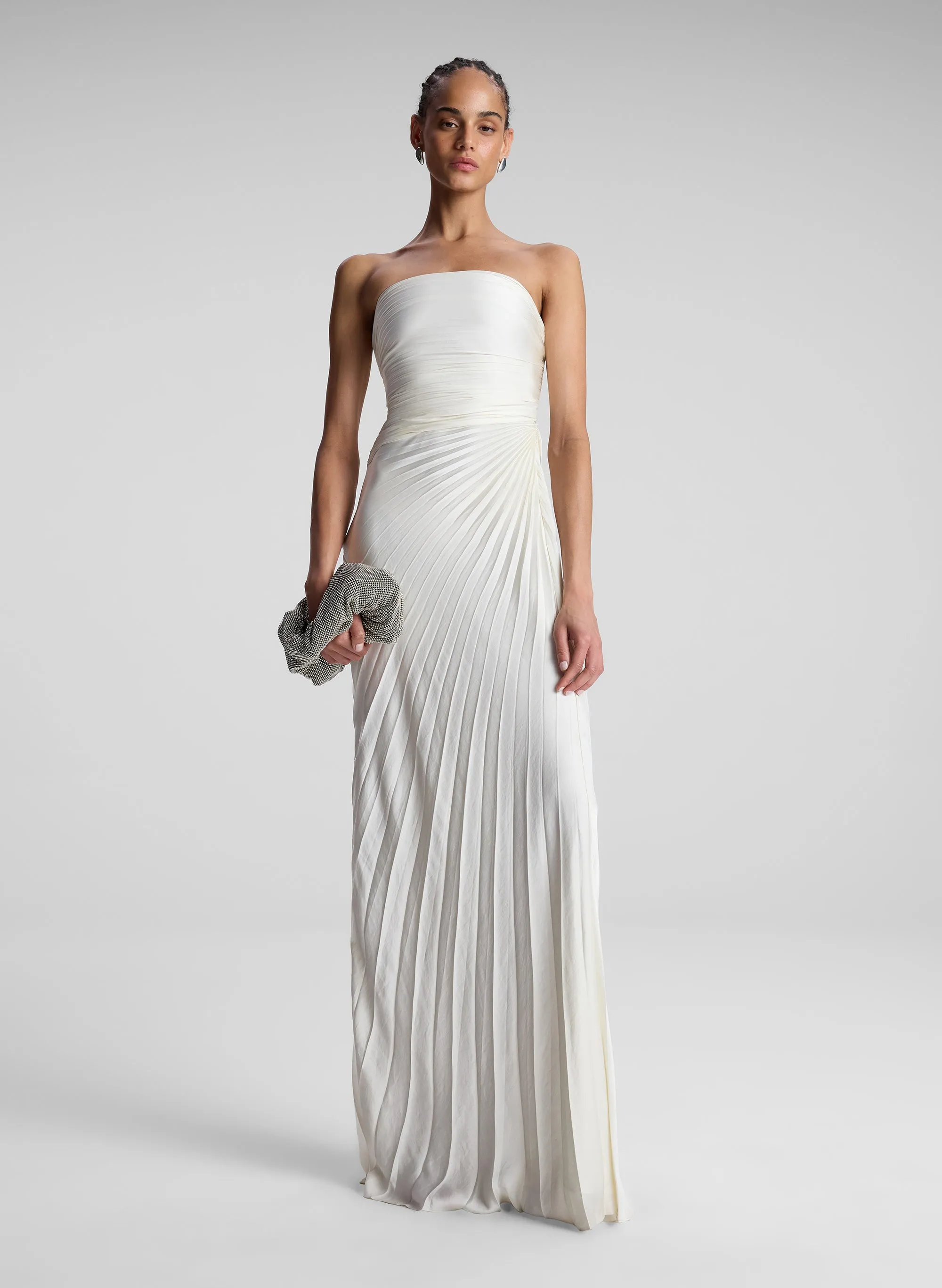 Bianca Strapless Pleated Maxi Dress sold by A.L.C.