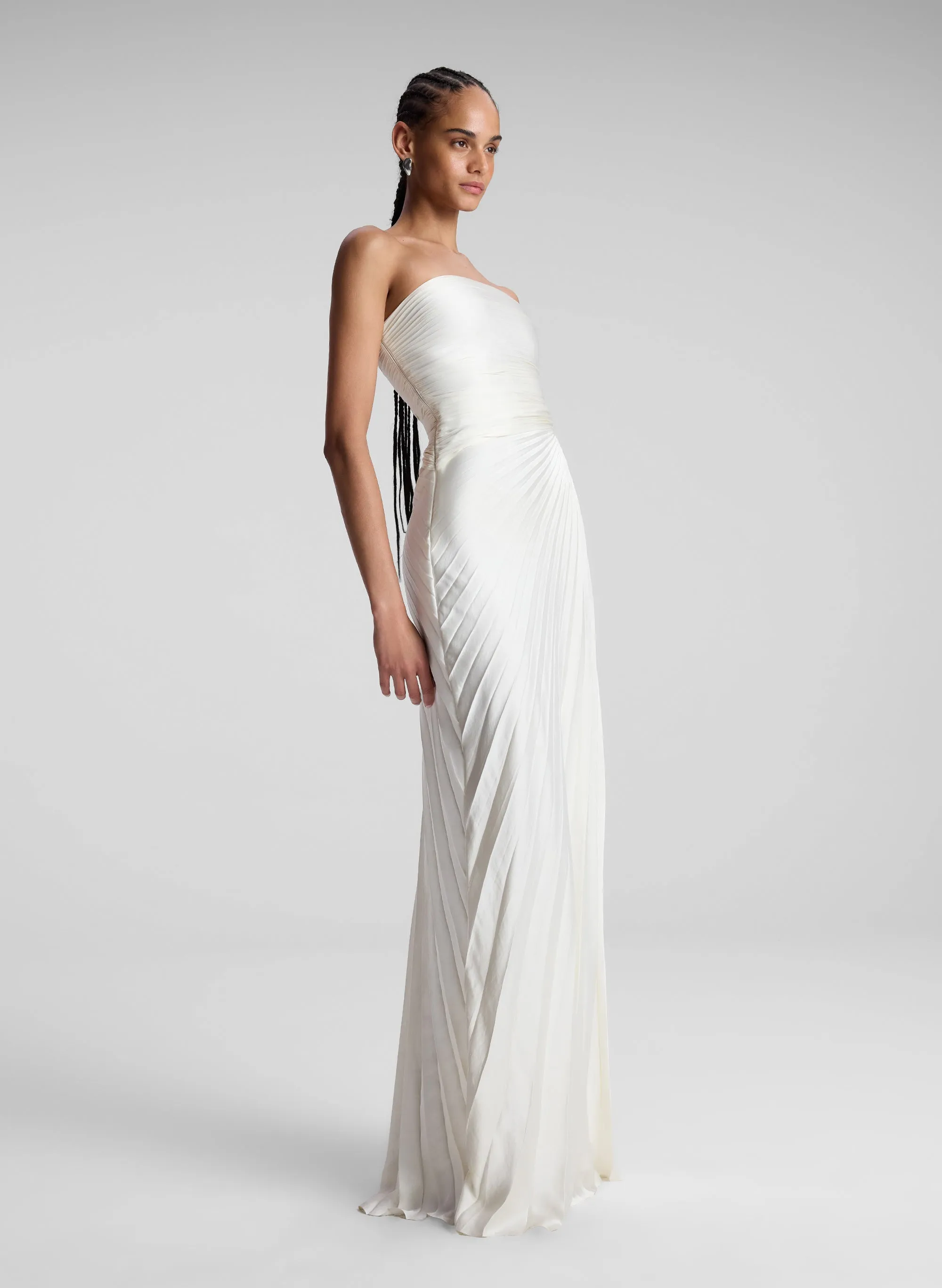 Bianca Strapless Pleated Maxi Dress sold by A.L.C. product image thumbnail 3