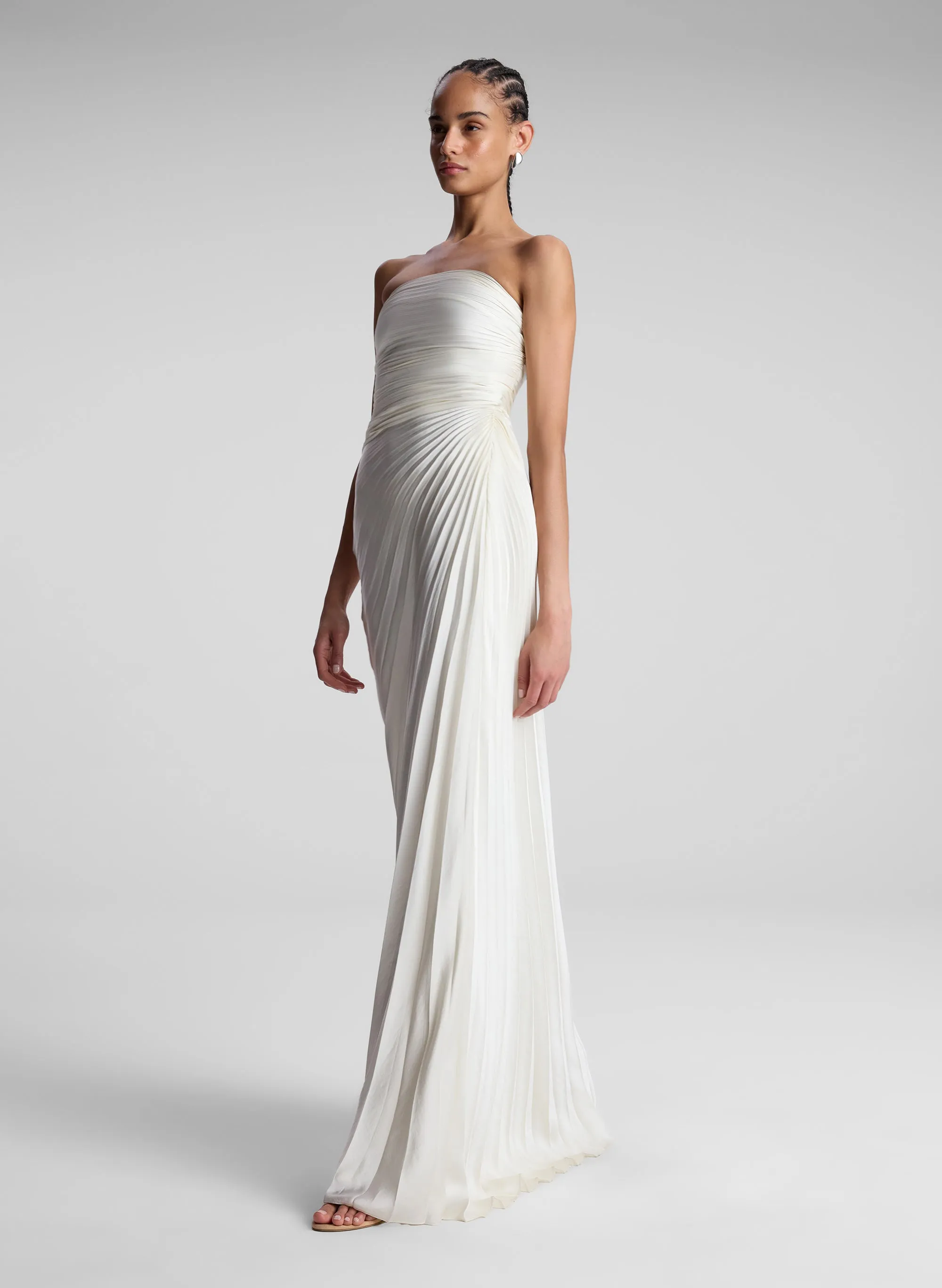 Bianca Strapless Pleated Maxi Dress sold by A.L.C. product image thumbnail 4