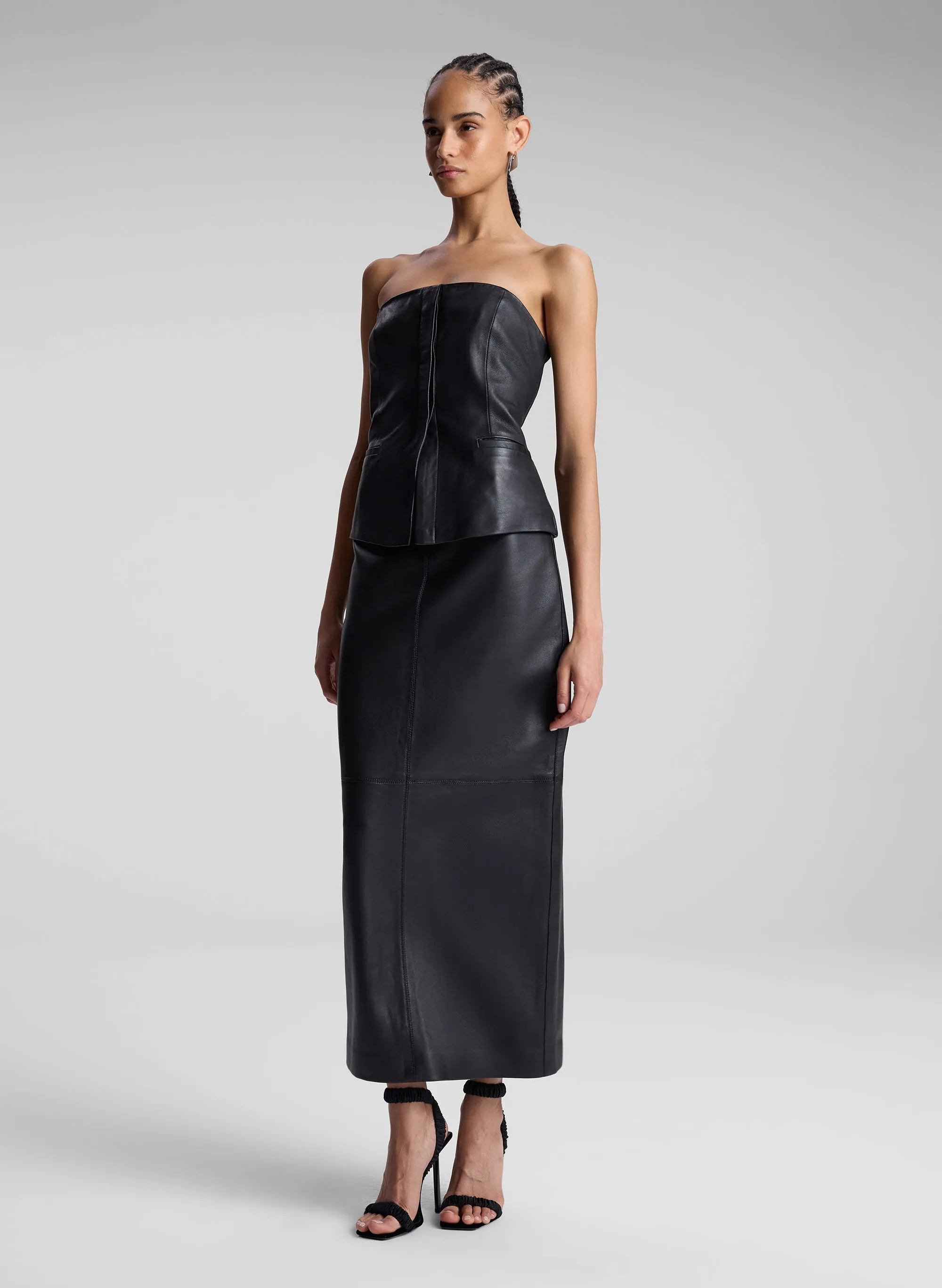 Renee Strapless Leather Top sold by A.L.C. product image thumbnail 4