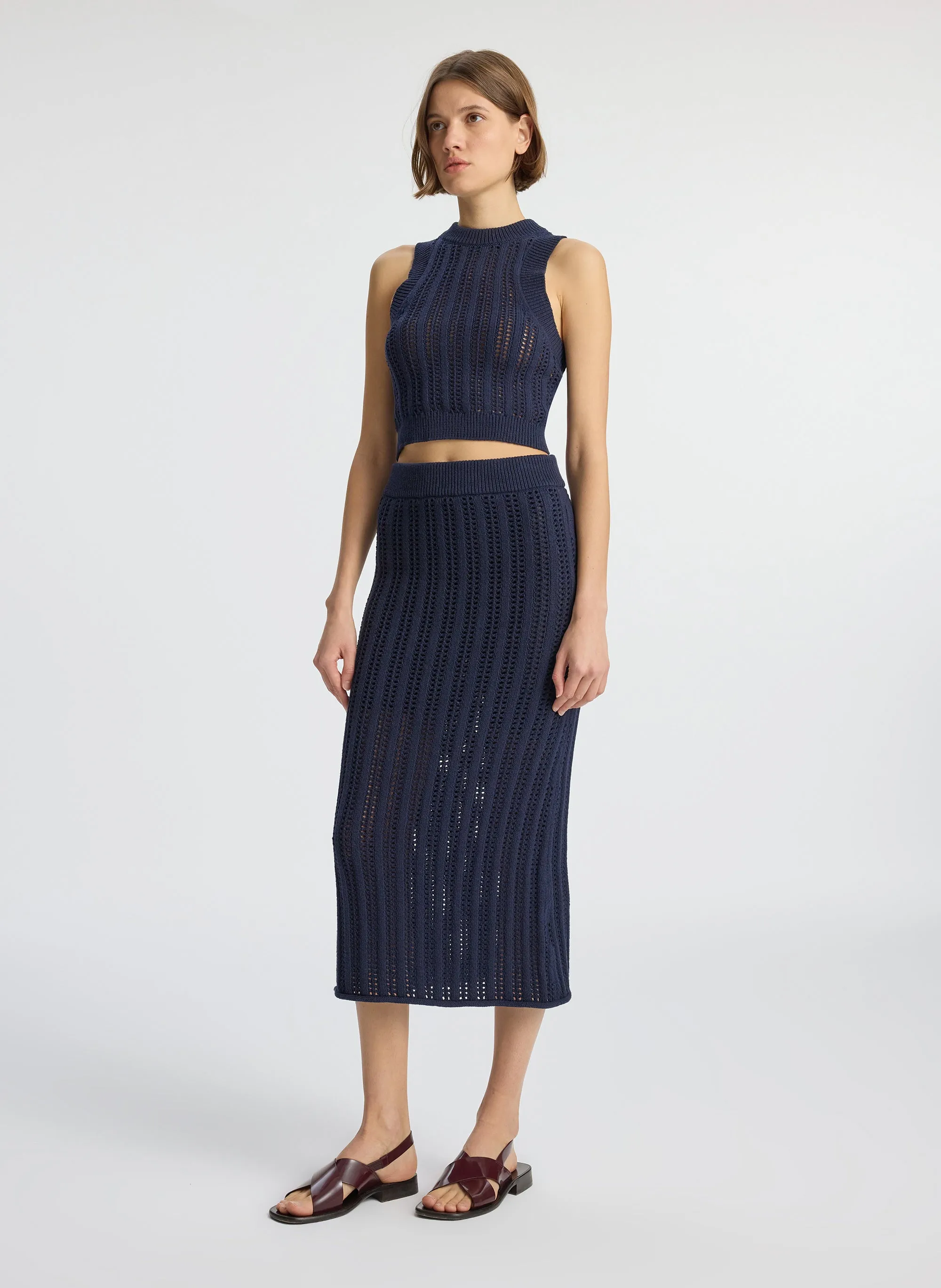 Aurora Crochet Midi Skirt sold by A.L.C. product image thumbnail 4